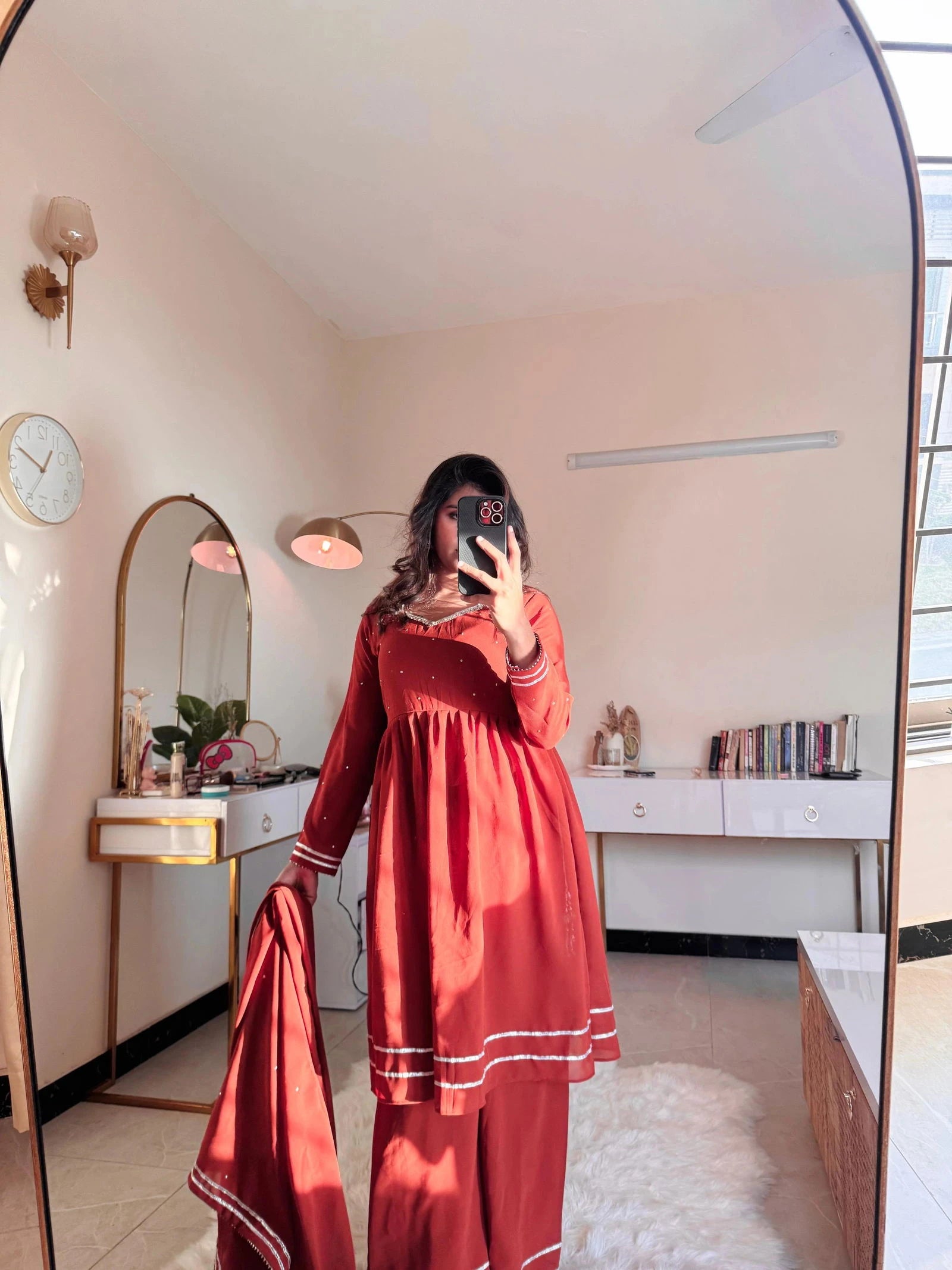 Rusty Anarkali Palazzo