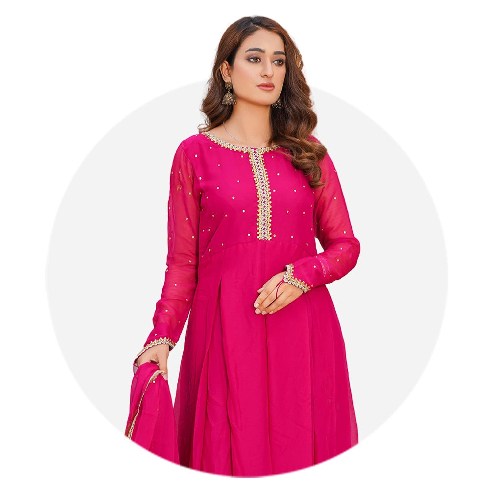 Redish Maroon Anarkali