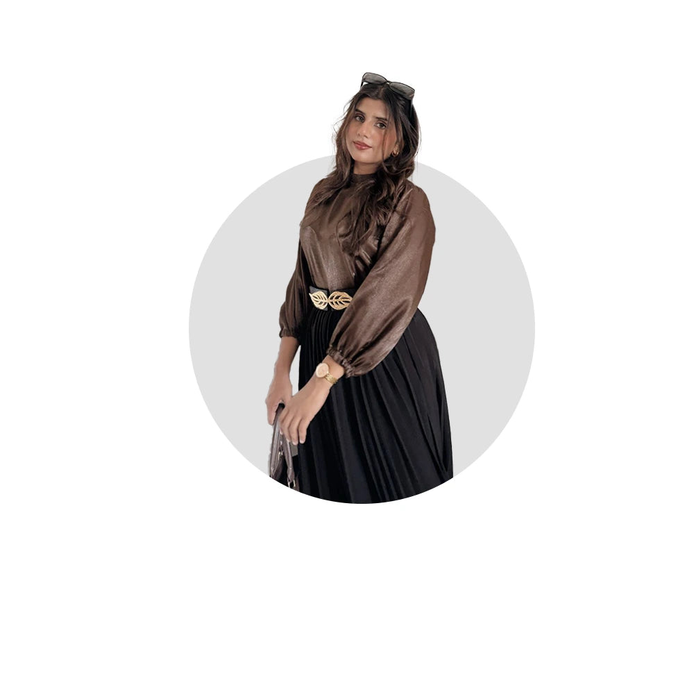 Silk Pleated Skirt