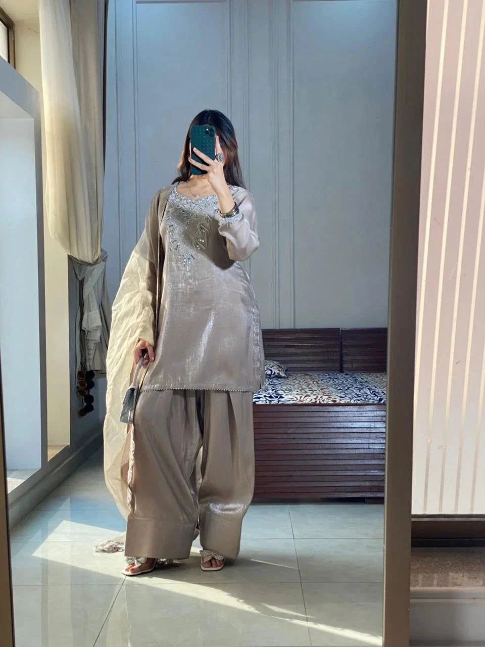 Noor e Farshi shalwar set in festive style for Eid 2026