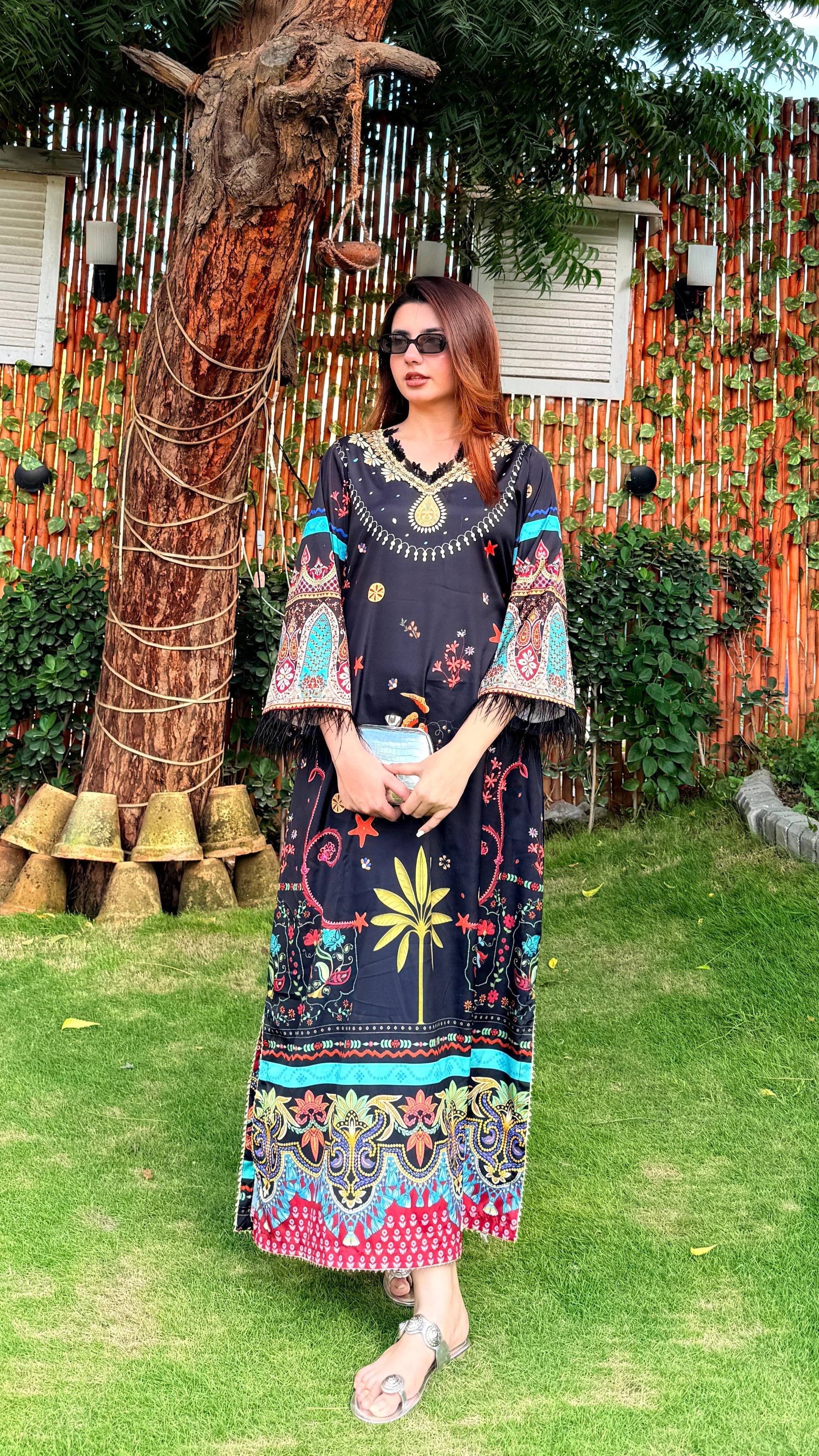 Black Midnight Kaftan