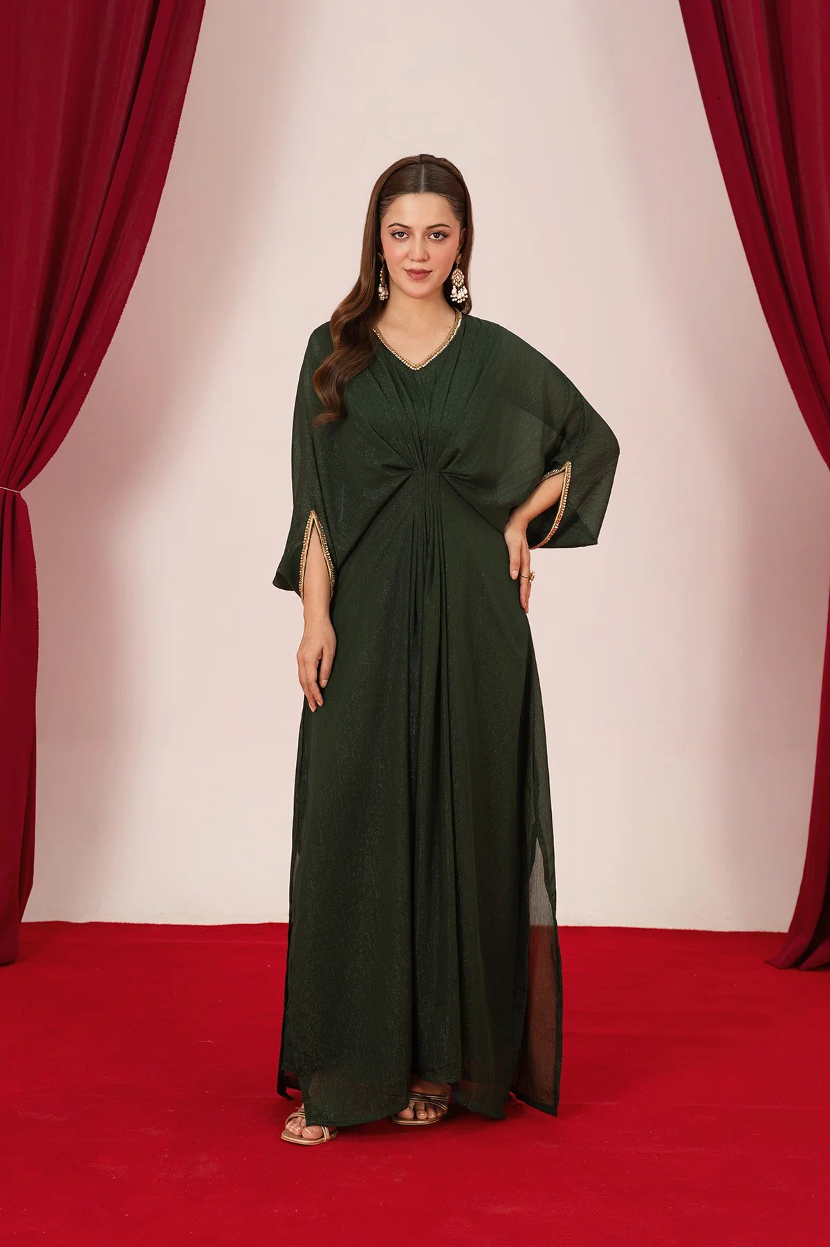 Green Kaftan - Best Kaftans In Pakistan - Mataish