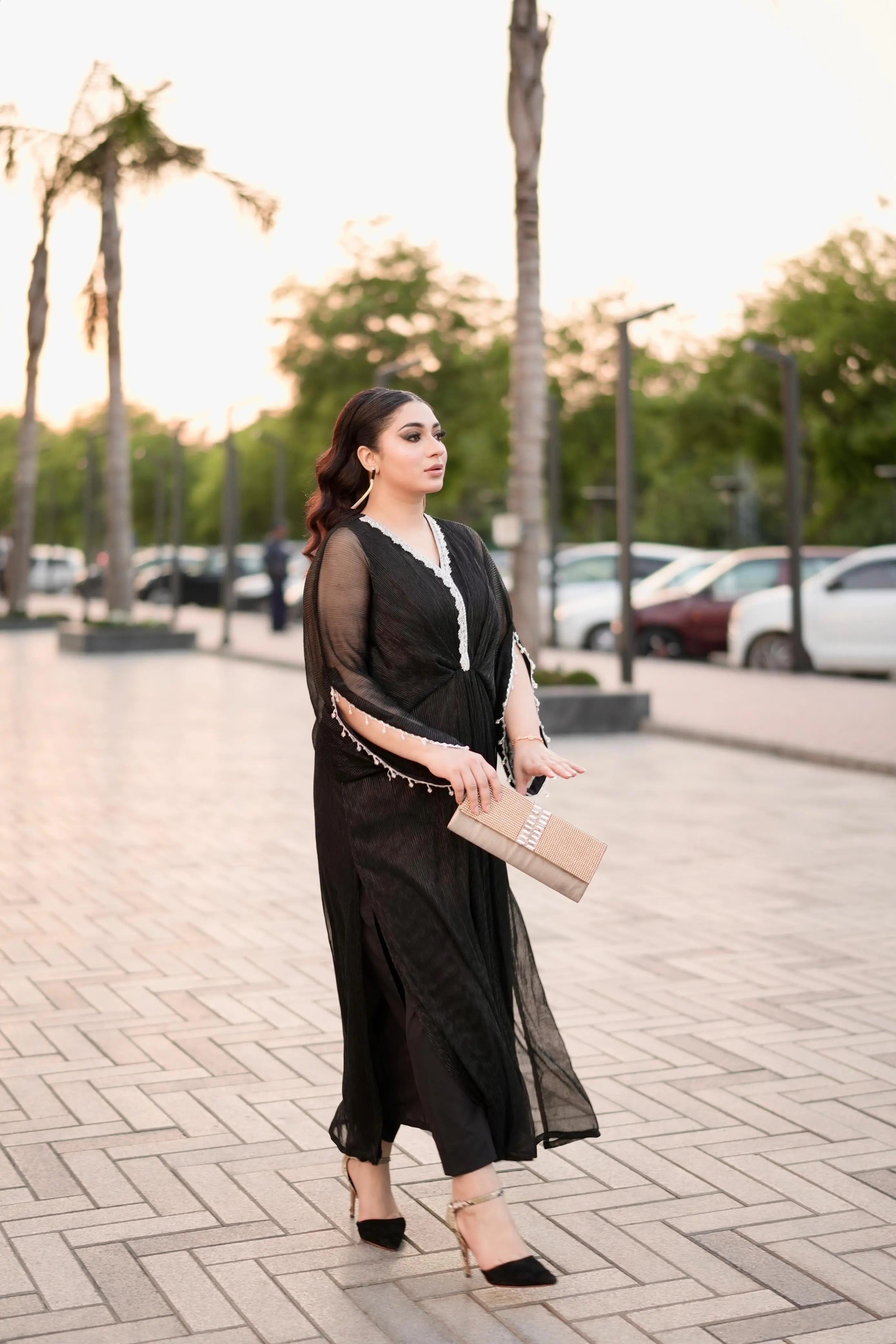 Black Sparkle Kaftan