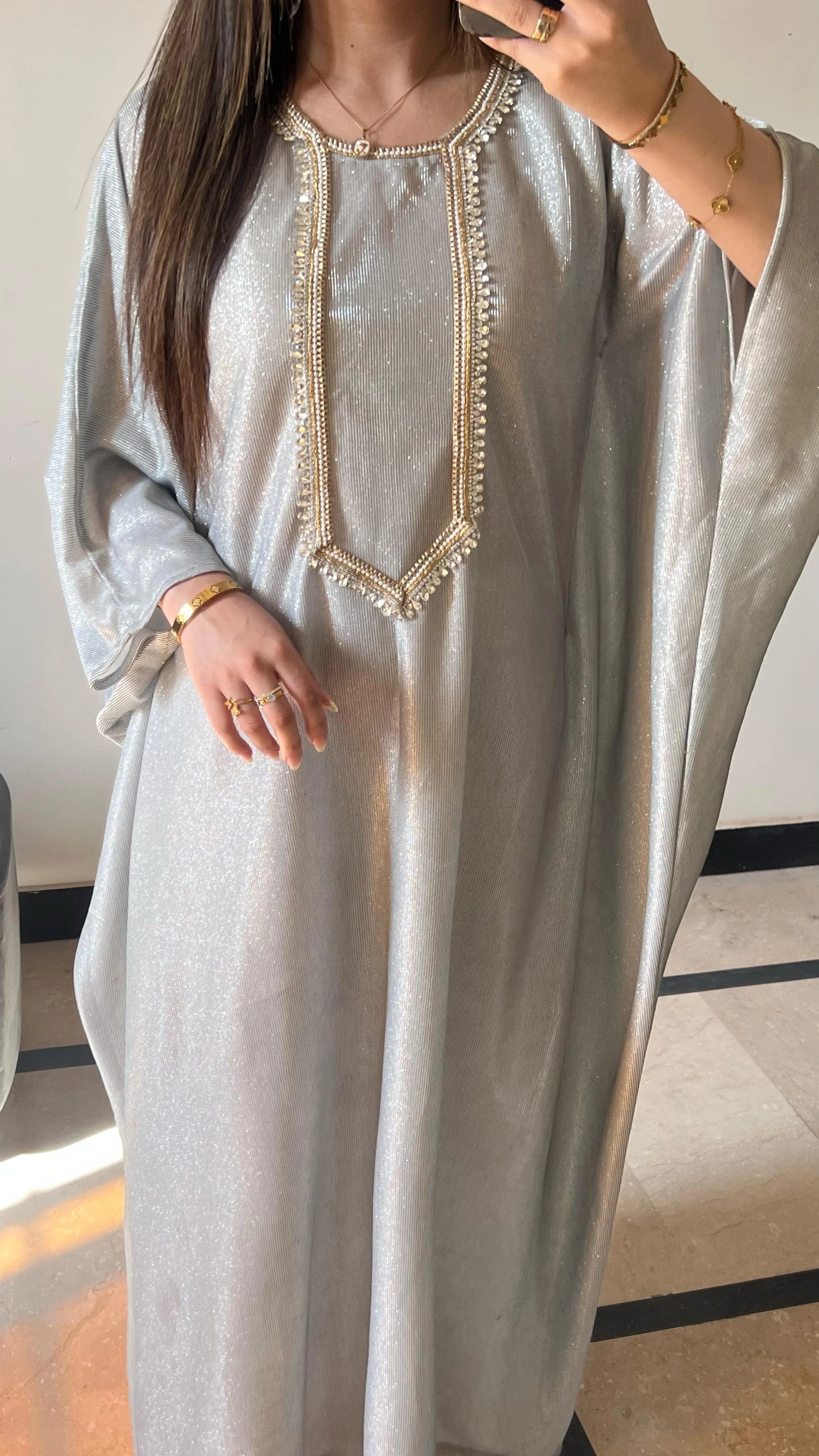 Silver Moonlit Kaftan