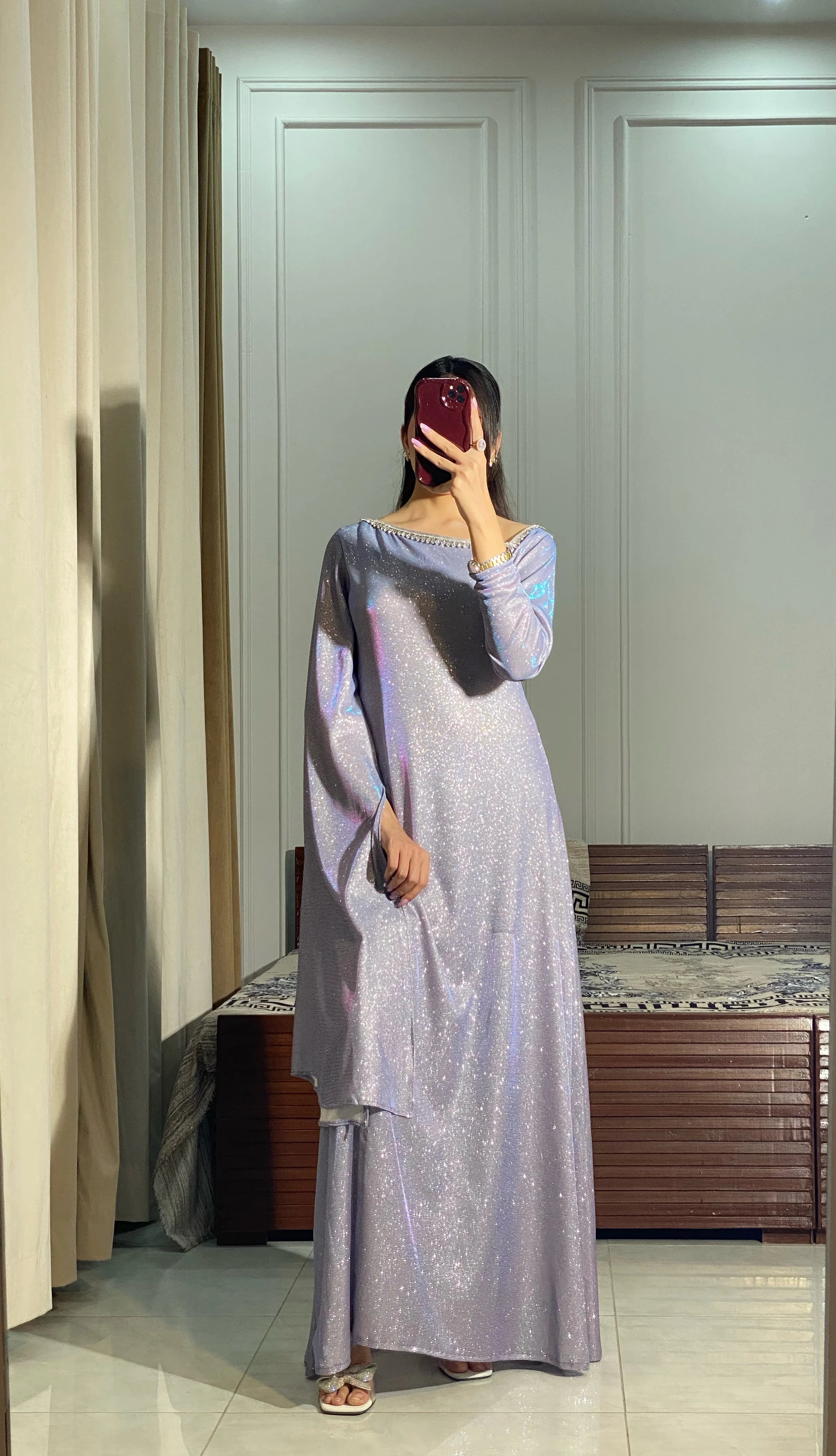 Lilac Sparkle Kaftan