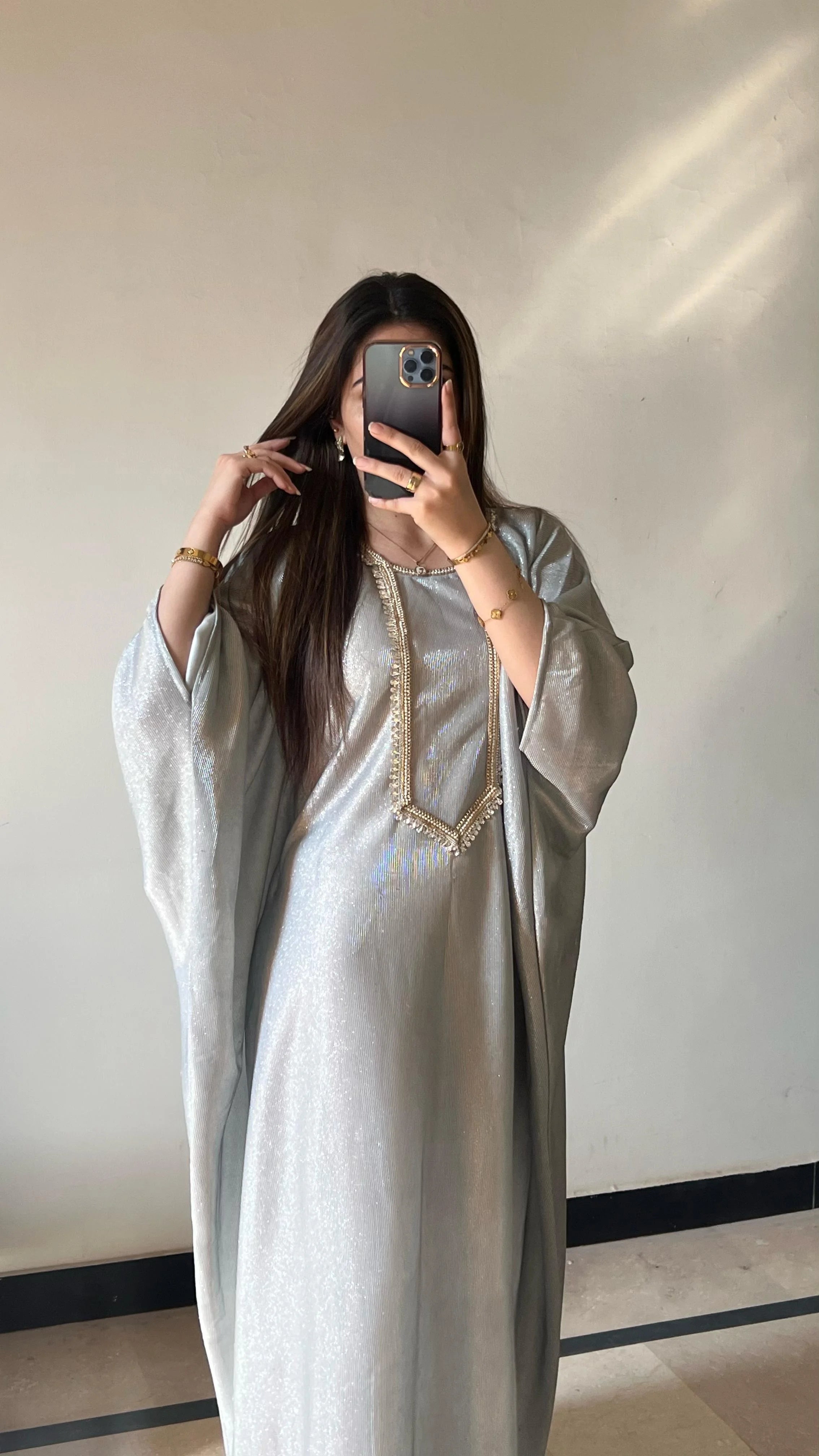 Silver Moonlit Kaftan