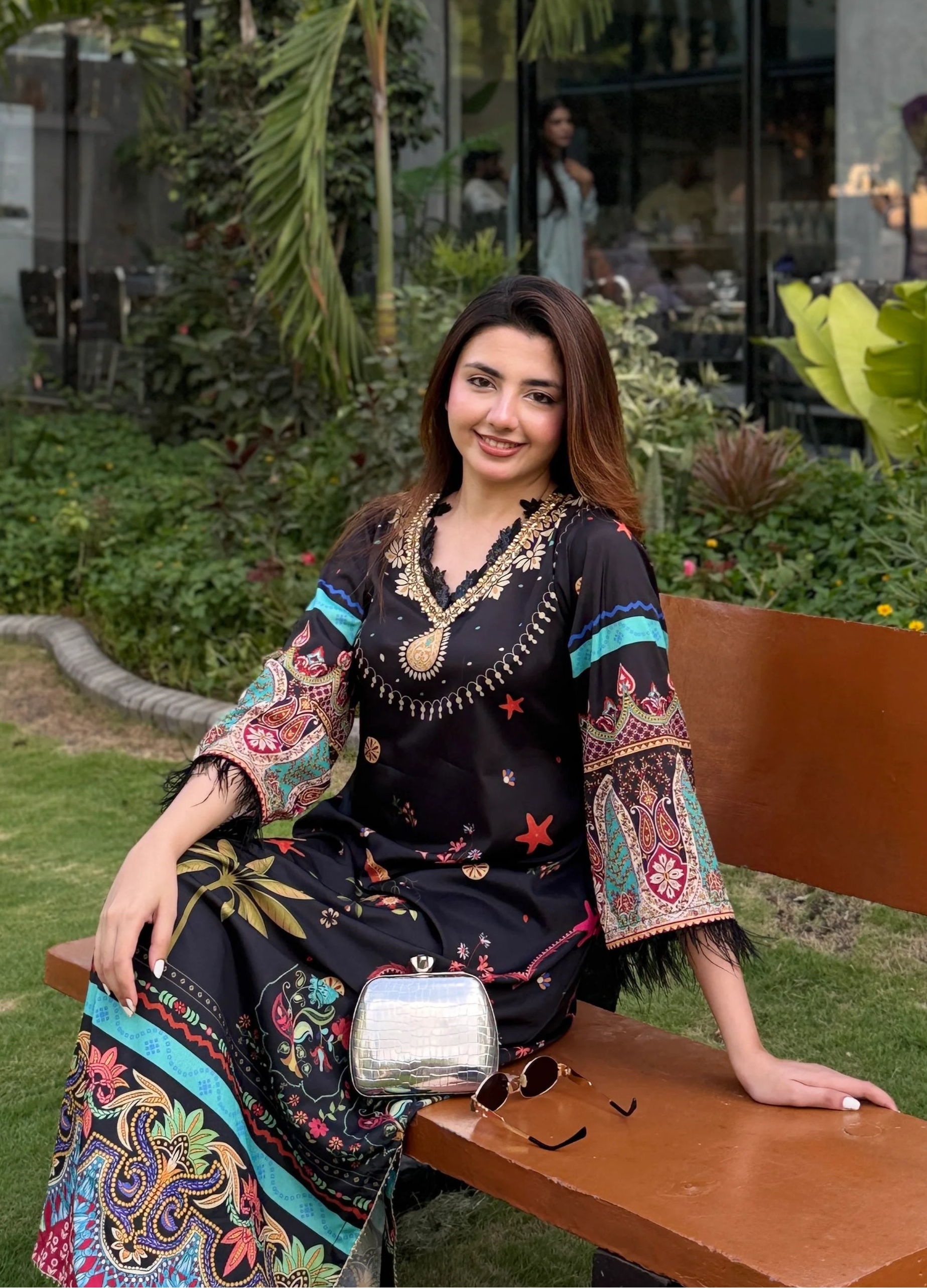 Black Midnight Kaftan