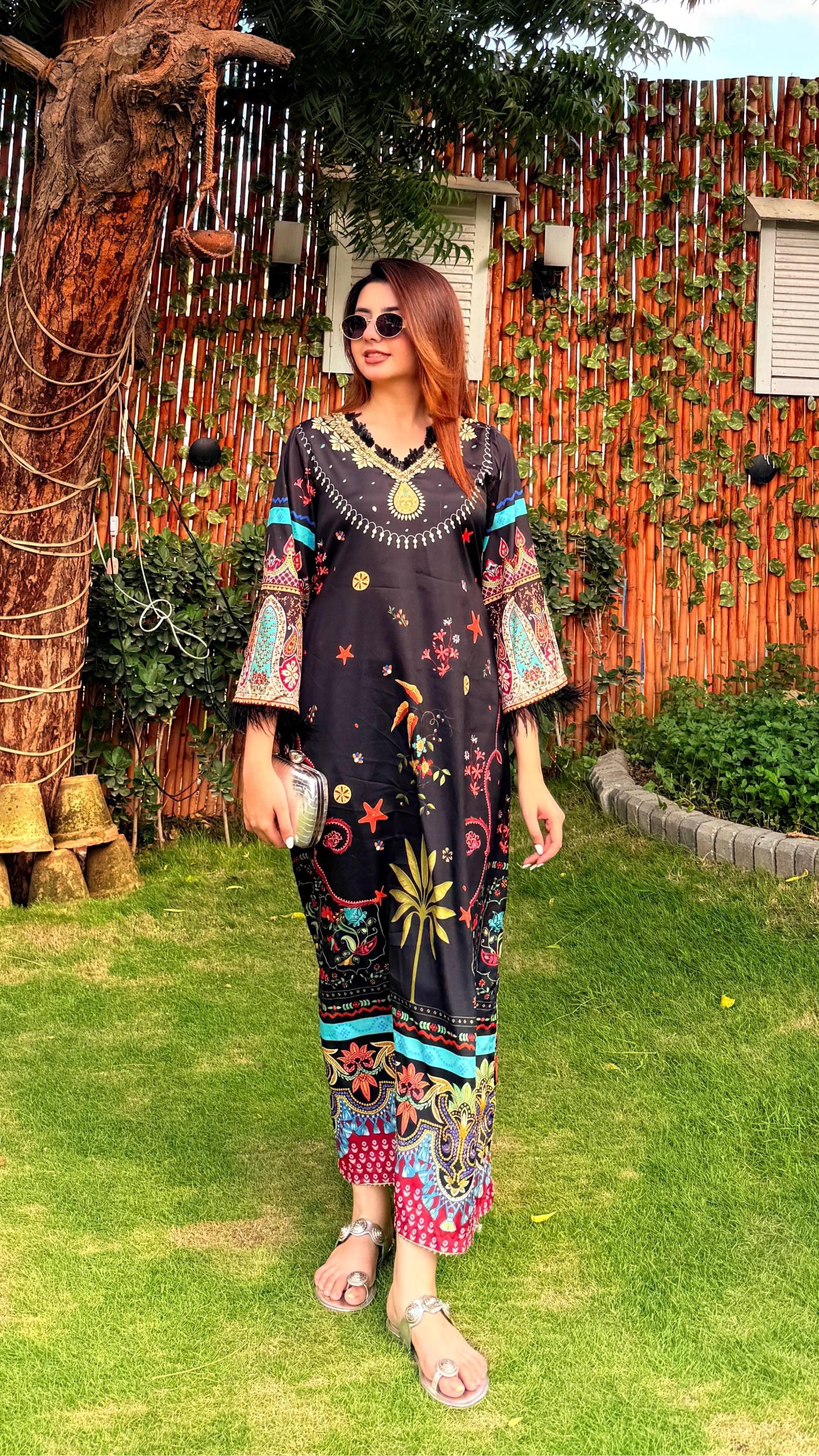 Black Midnight Kaftan