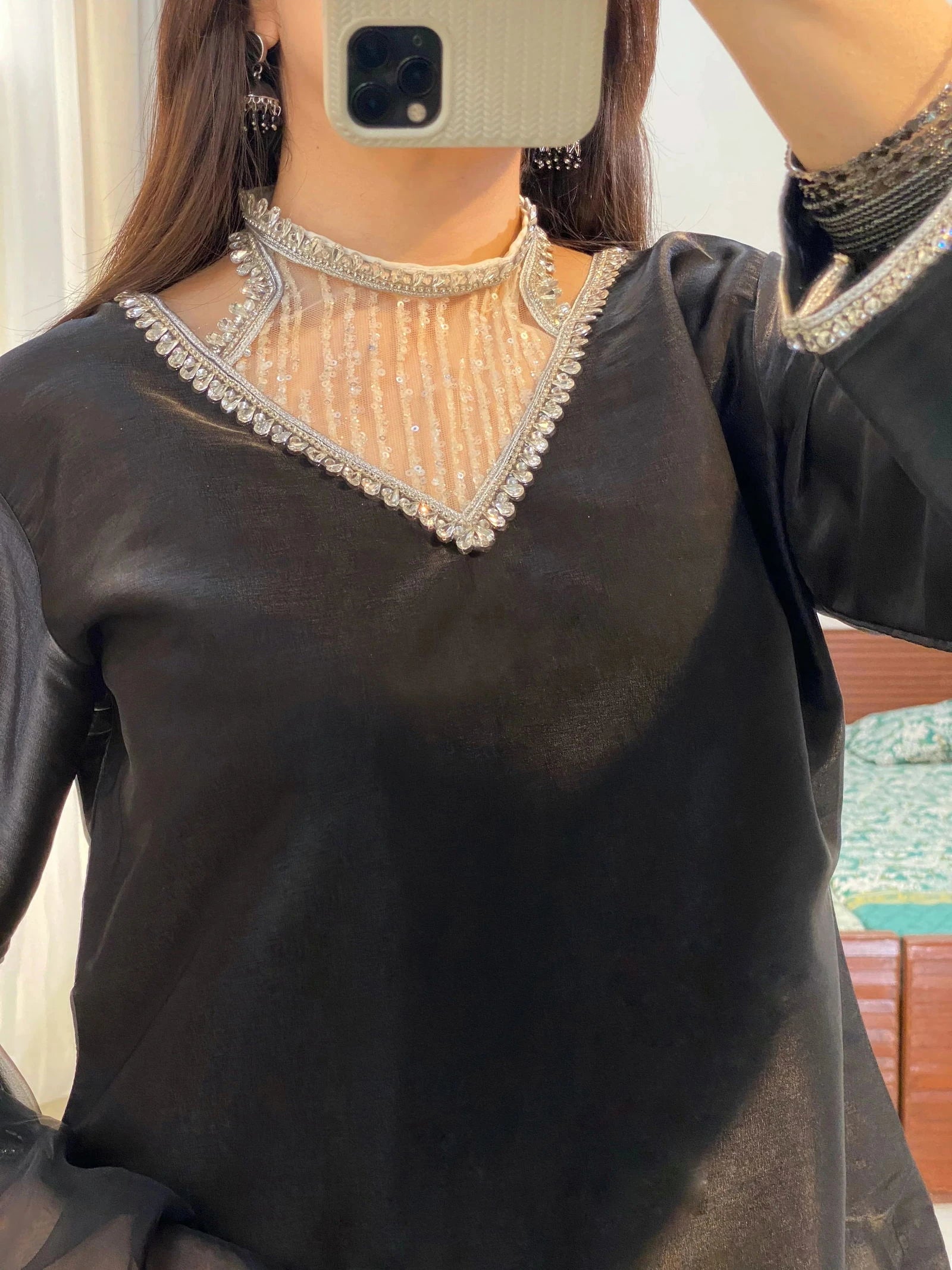 Black Farshi Shalwar - Mataish