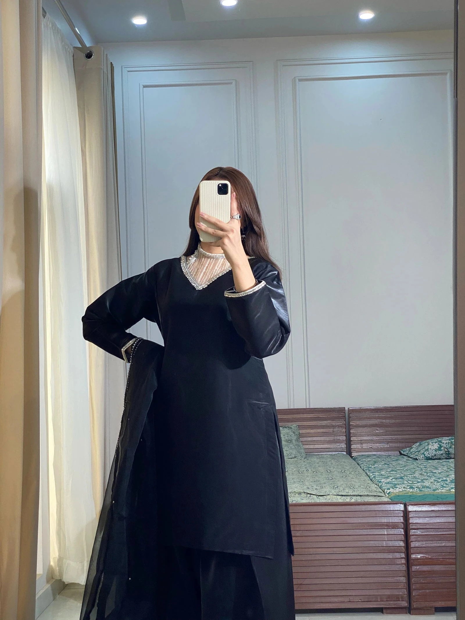 Black Farshi Shalwar - Mataish