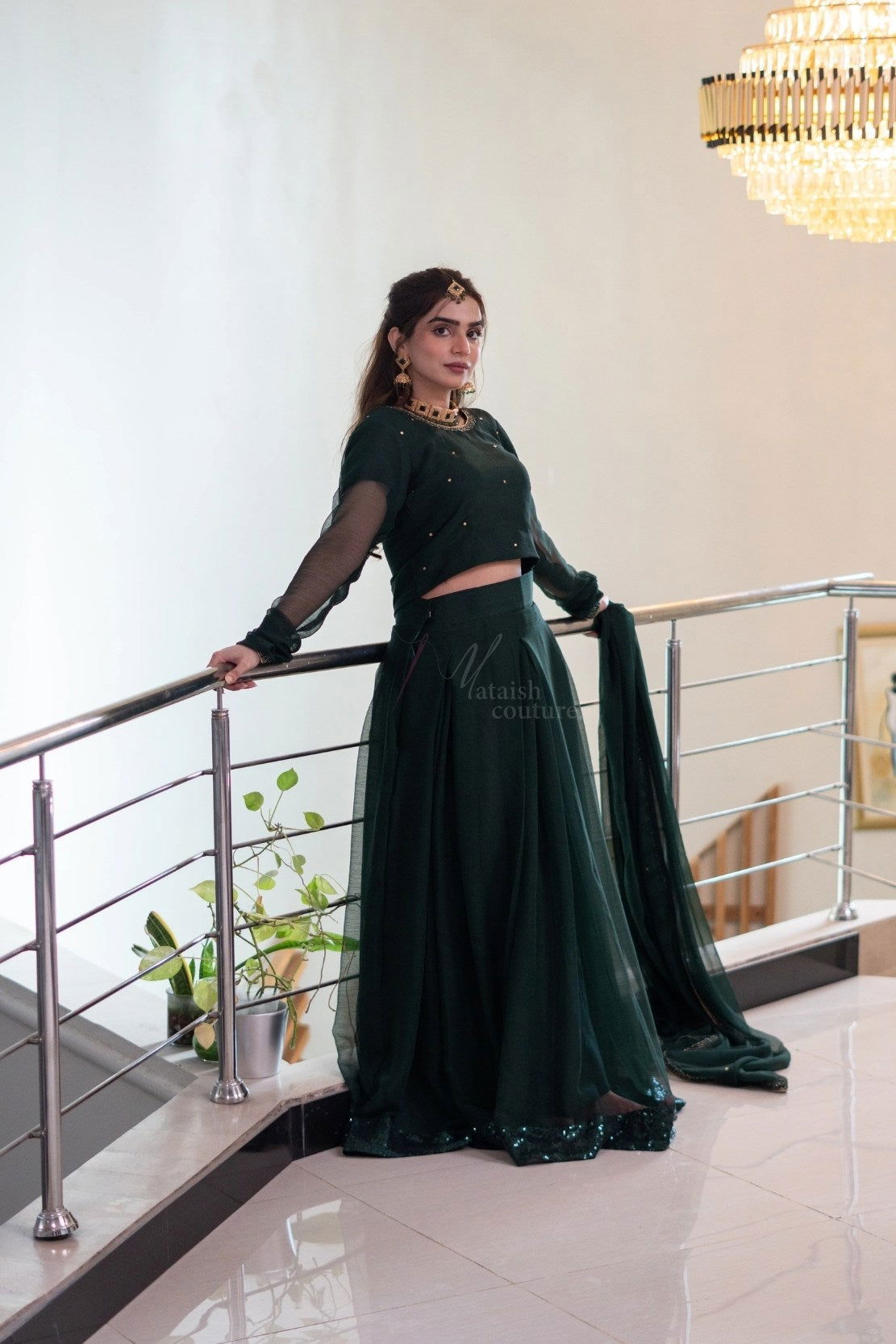 Deep Green Lehenga Choli - Mataish