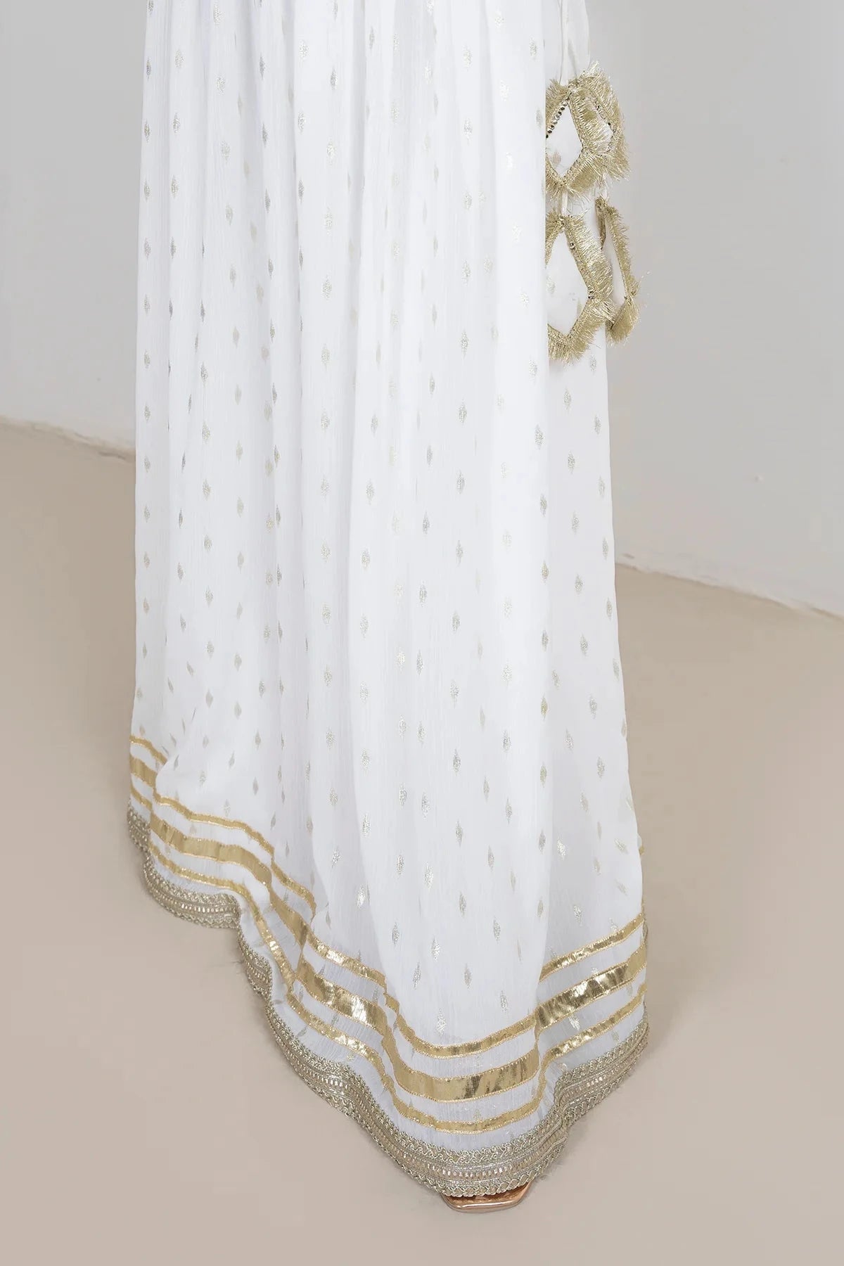 Golden Pearl Lehenga Choli - Mataish
