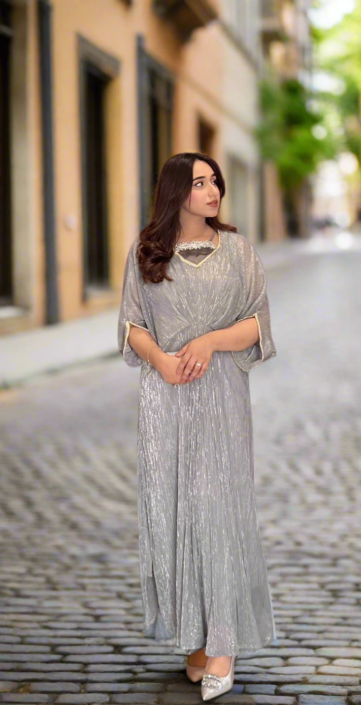 Grey Midnight Kaftan - Mataish