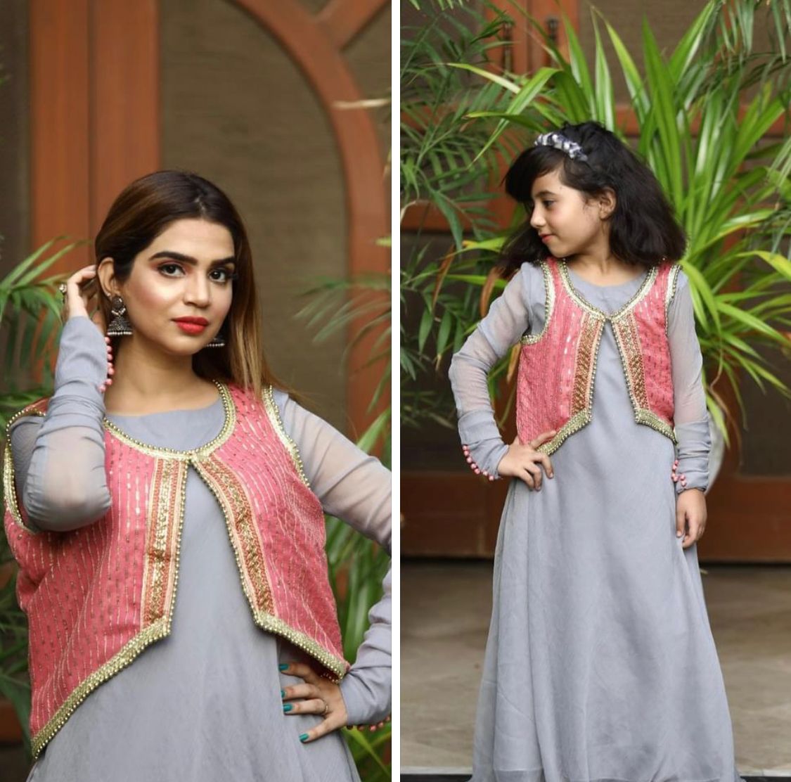 Greyish Pink (Duo) - Mataish Couture