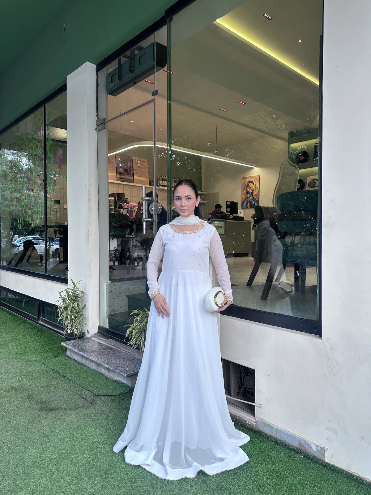 Handworked Cutdana & Pearl Long Maxi