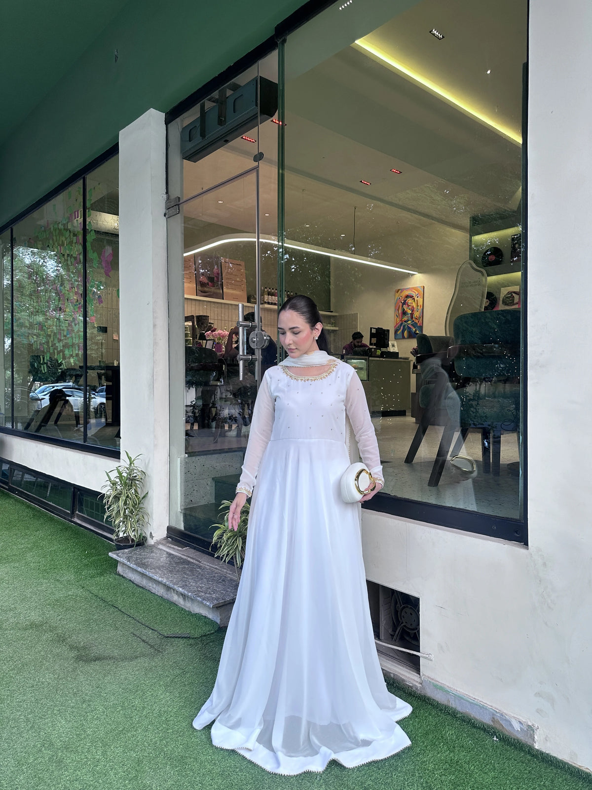 Handworked Cutdana & Pearl Long Maxi