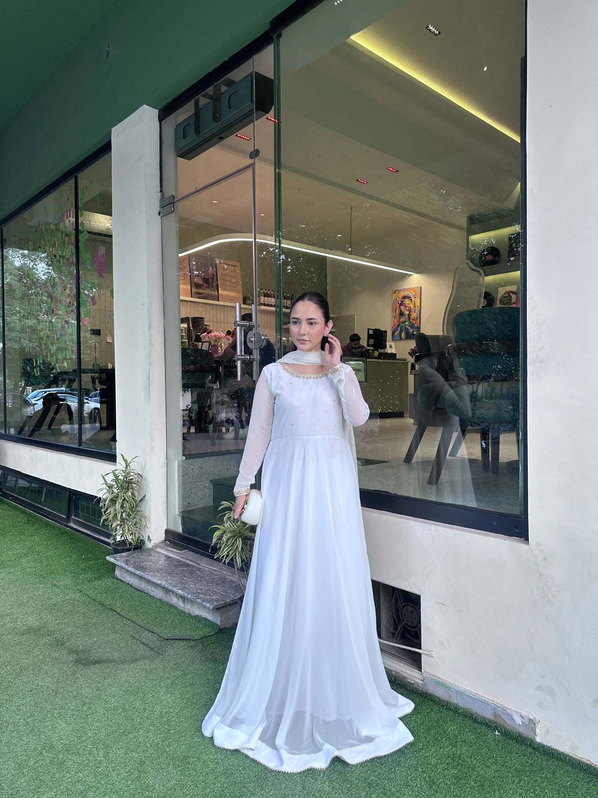 Handworked Cutdana & Pearl Long Maxi