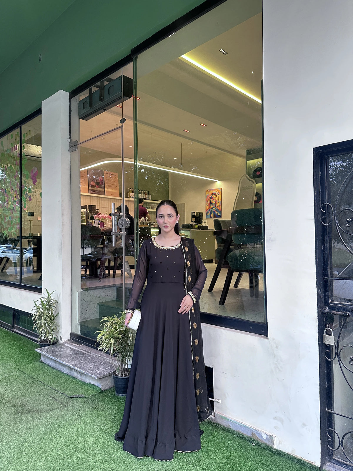 Handworked Cutdana & Pearl Long Maxi
