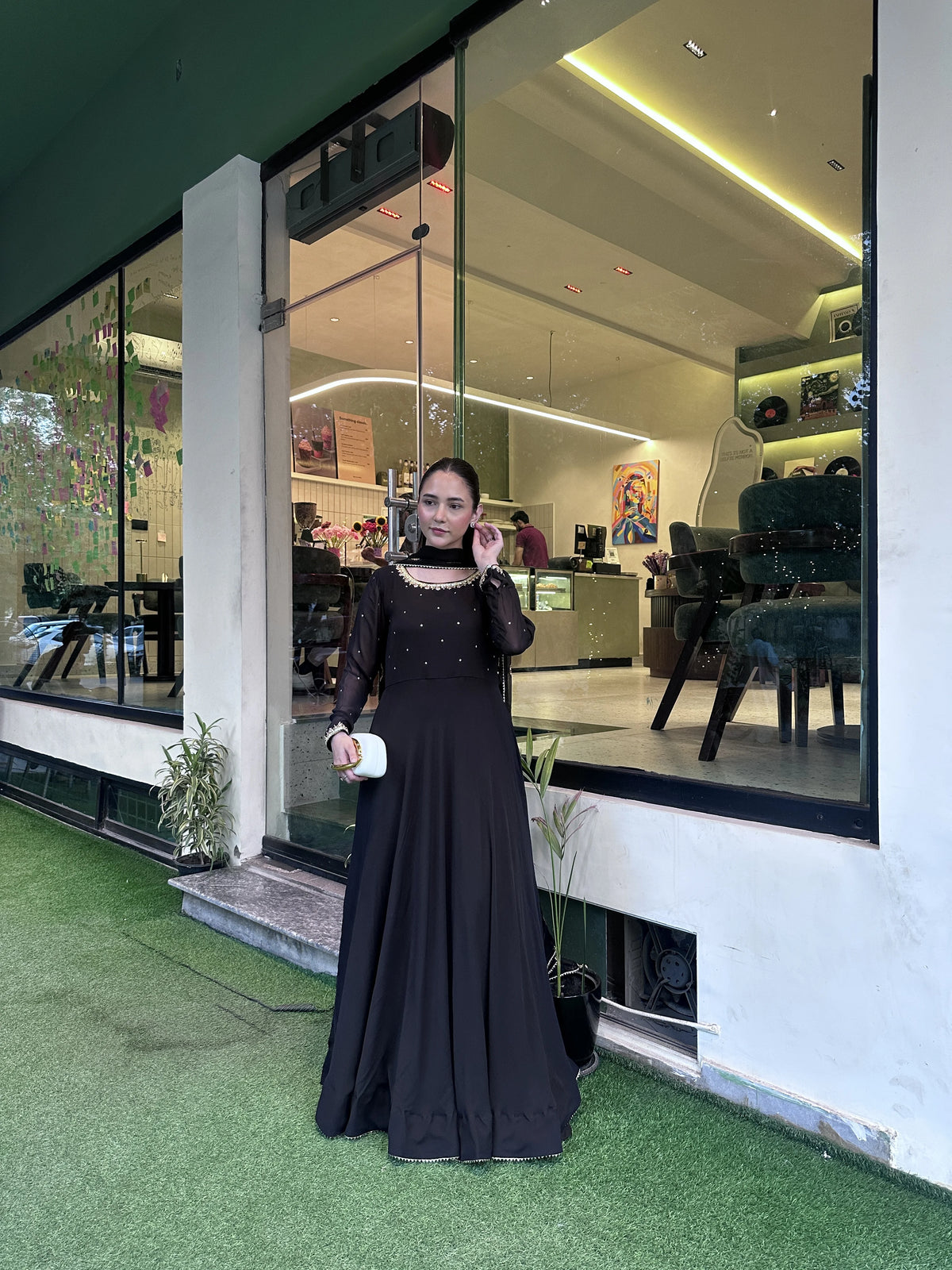 Handworked Cutdana & Pearl Long Maxi