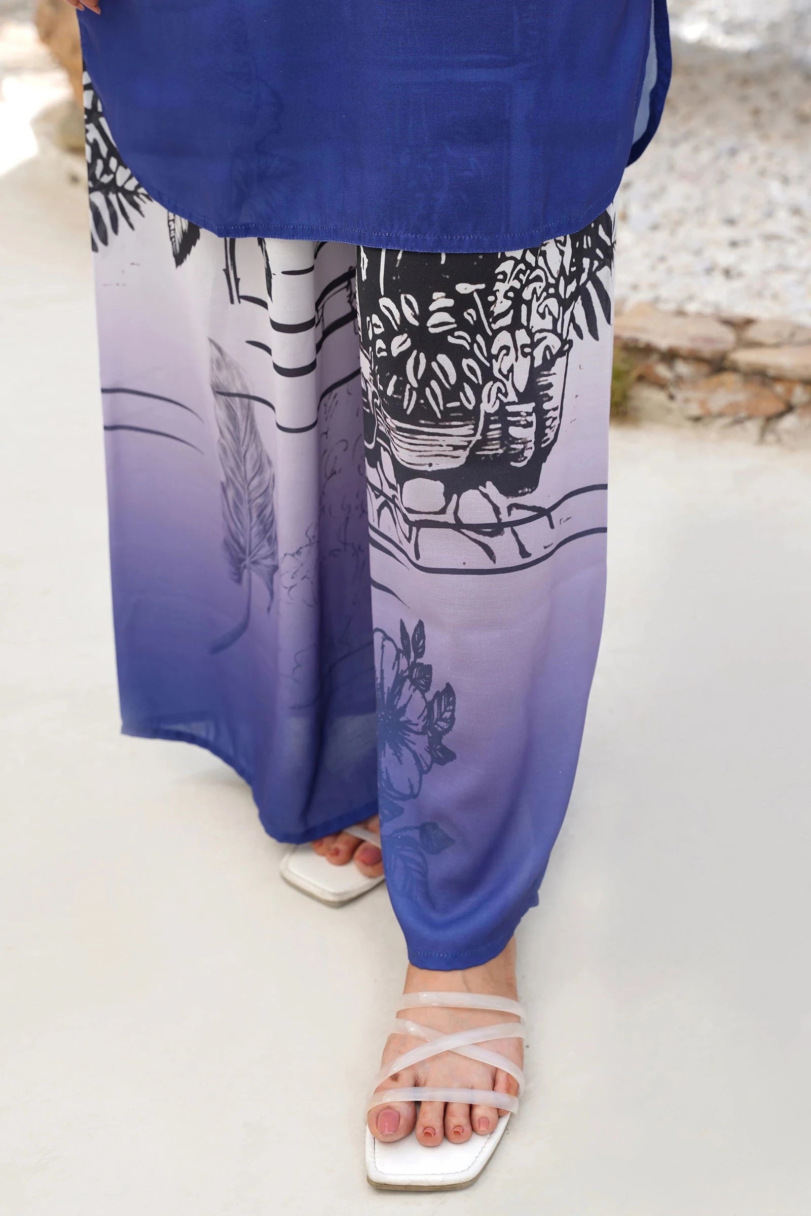 Indigo Sketch Cord Set - Mataish