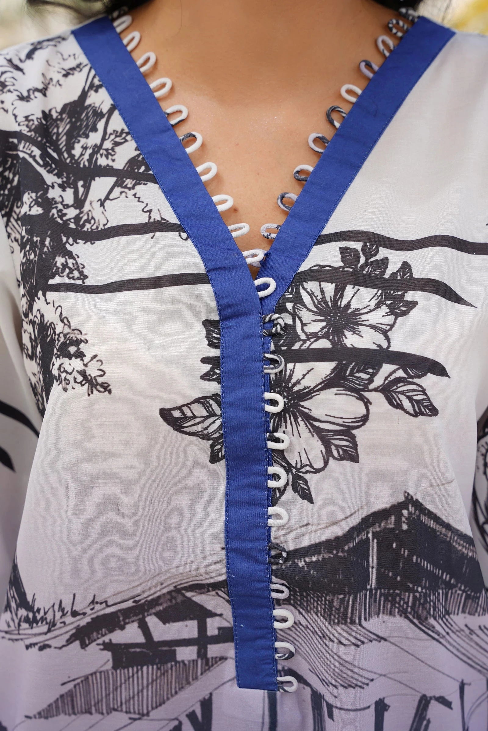 Indigo Sketch Cord Set - Mataish