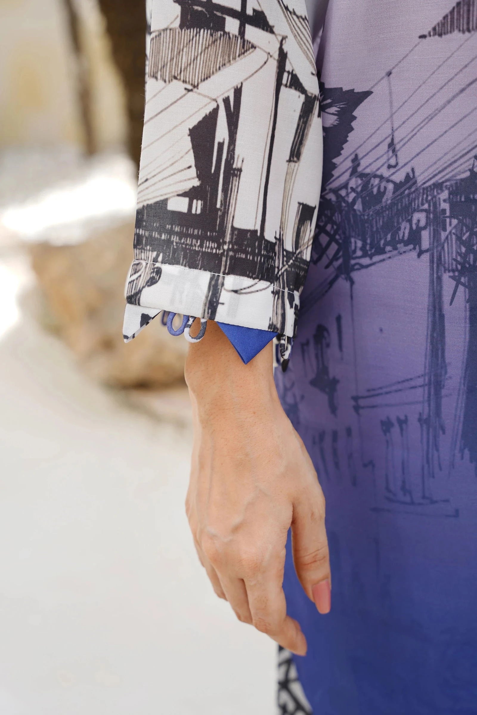 Indigo Sketch Cord Set - Mataish