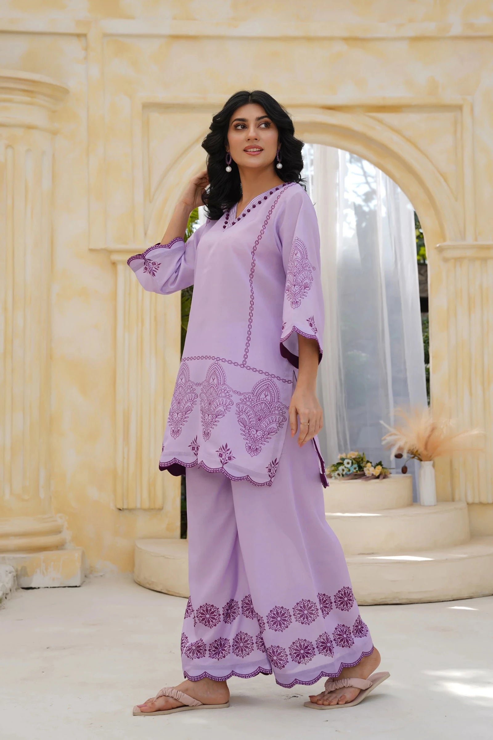 Lavender Bloom Cord Set - Mataish