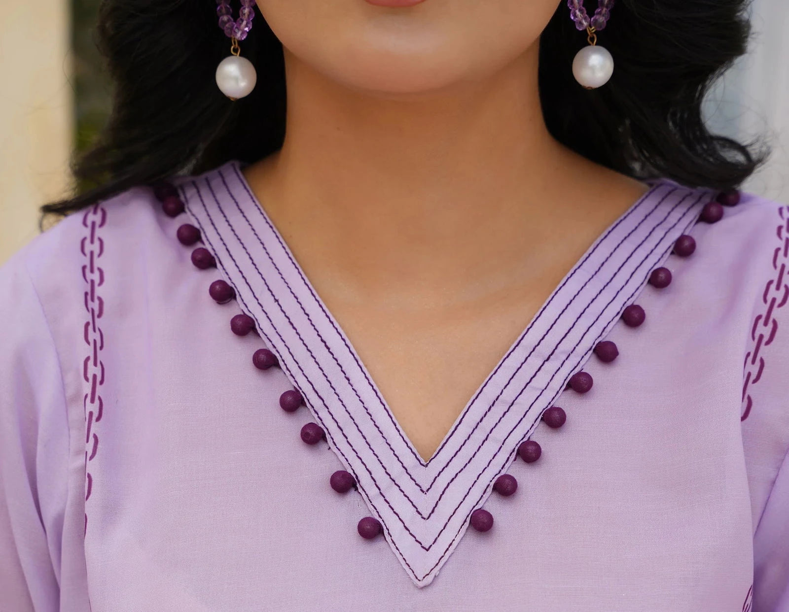 Lavender Bloom Cord Set - Mataish