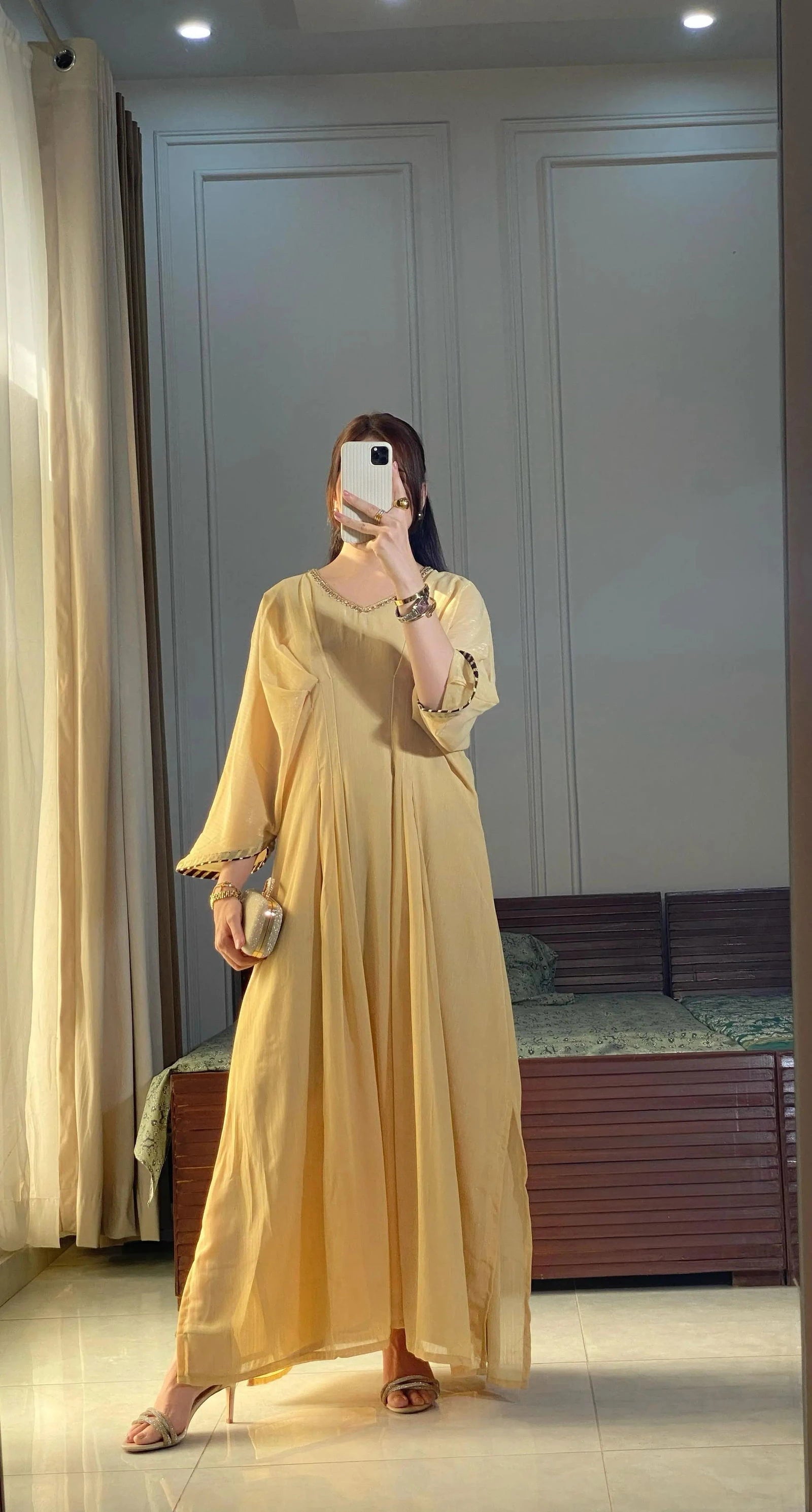Light Golden Kaftan - Mataish