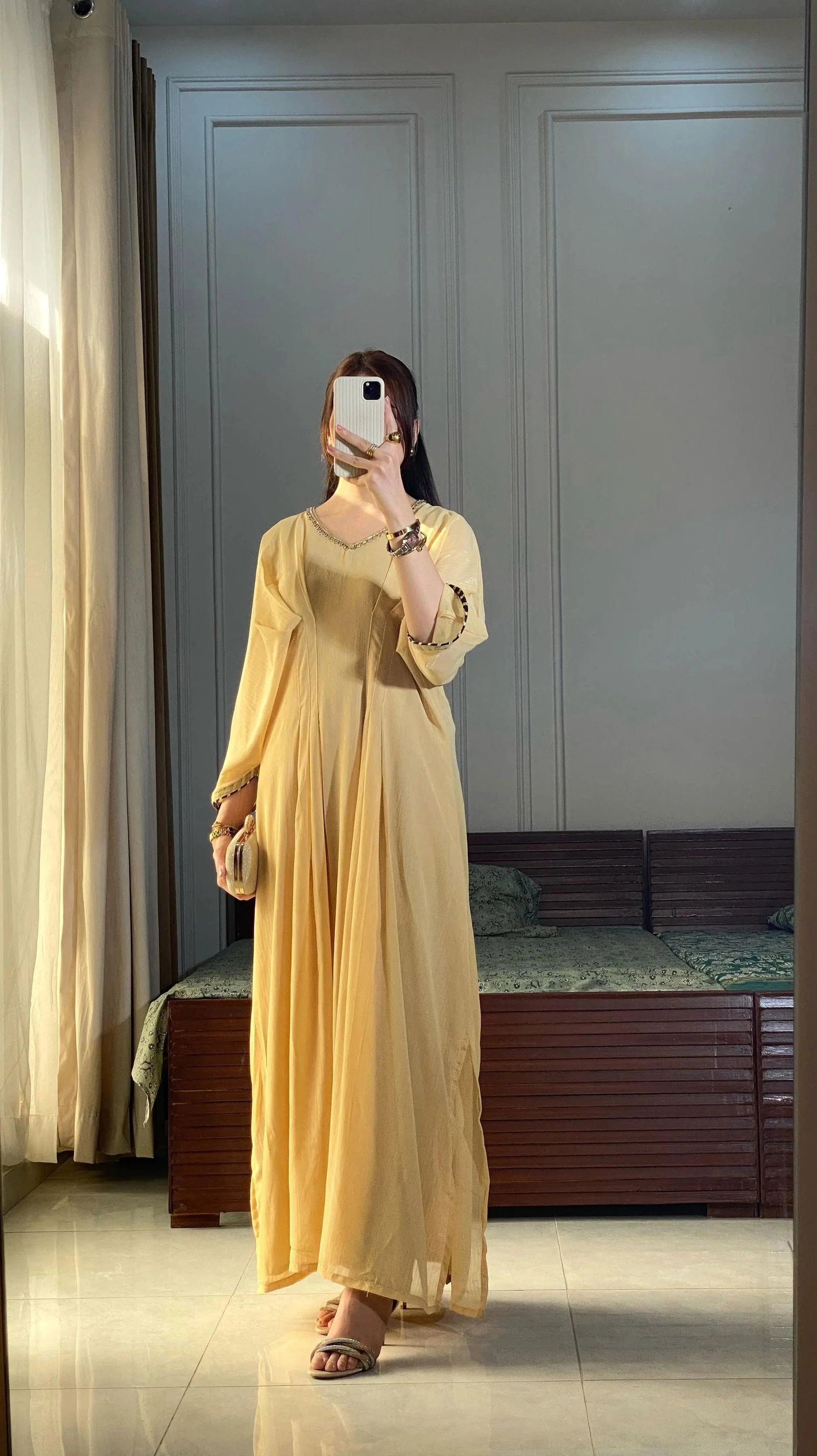 Light Golden Kaftan - Mataish