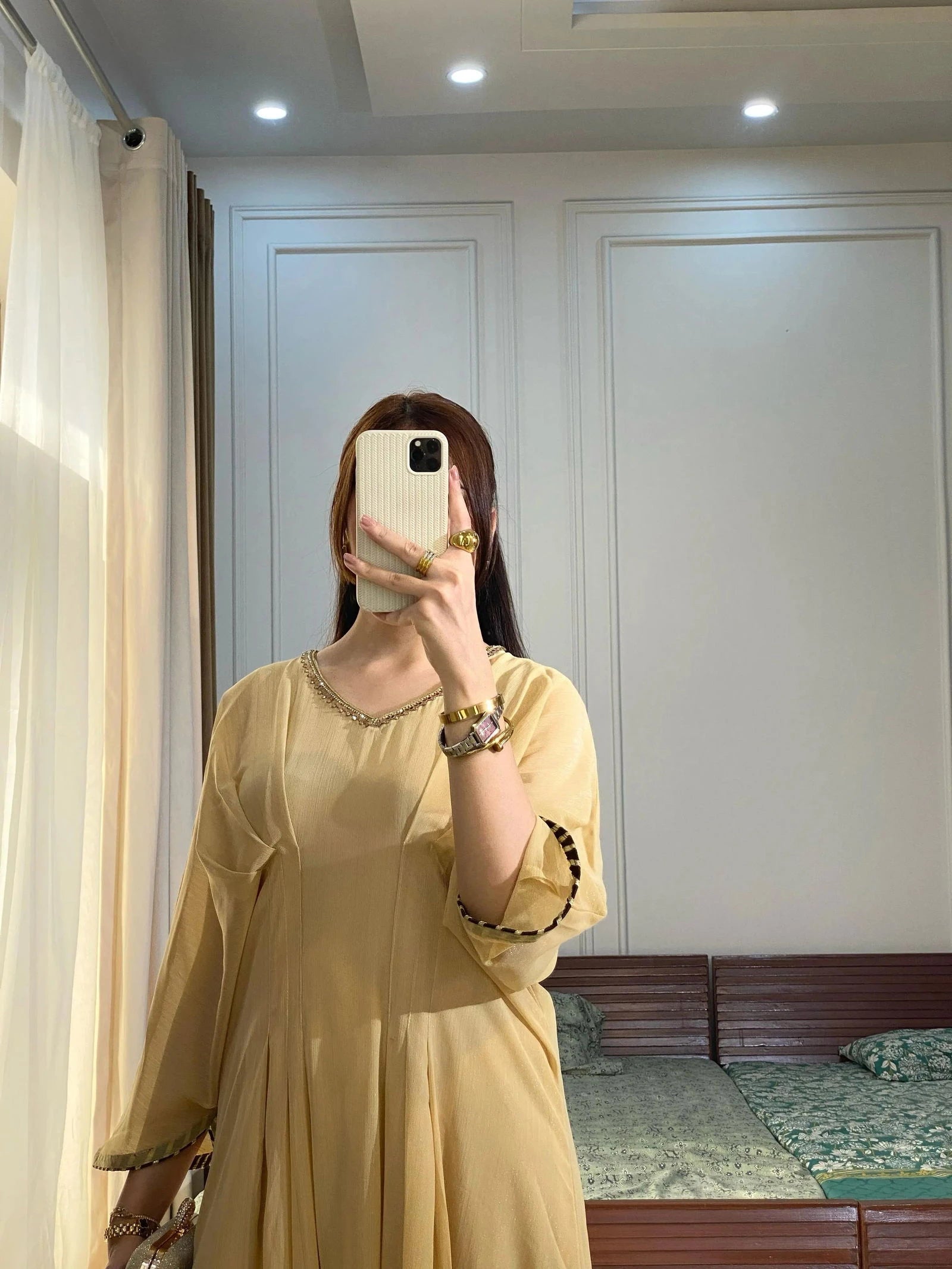 Light Golden Kaftan - Mataish