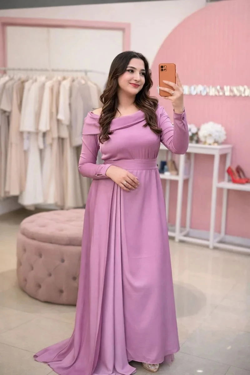 Lilac Long Dress - Mataish