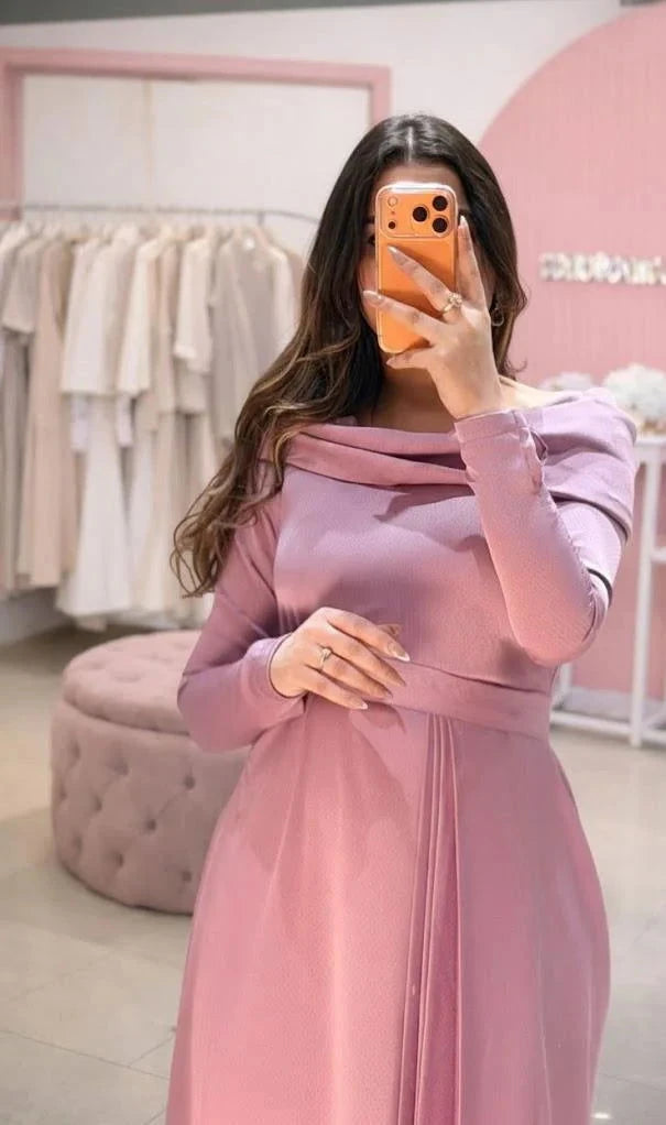 Lilac Long Dress - Mataish