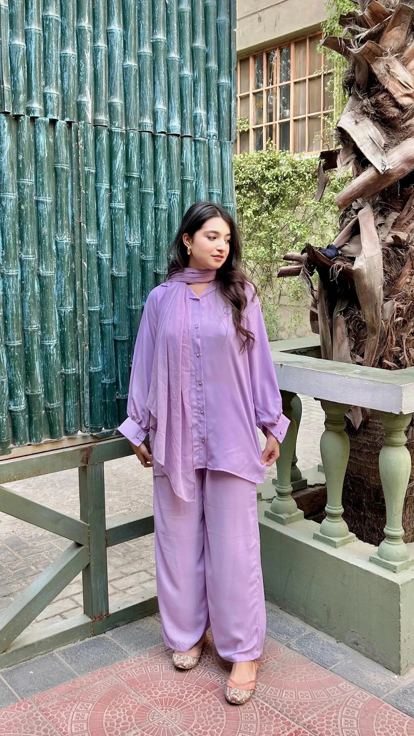 Lilac Modest Cord-Set - Mataish