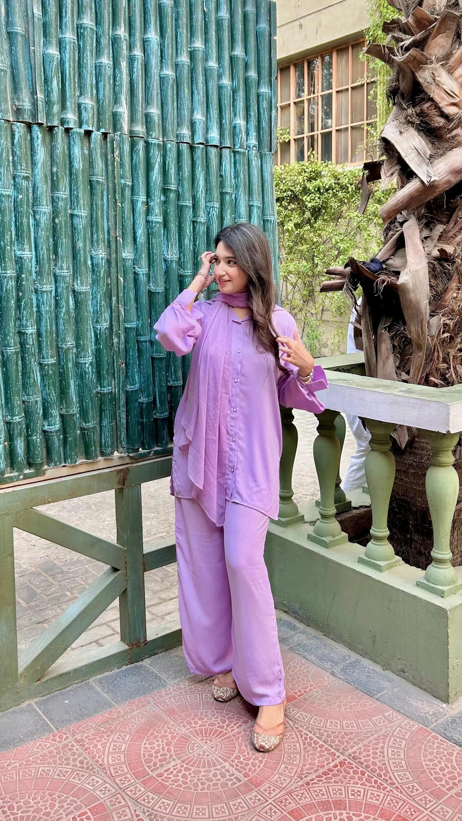 Lilac Modest Cord-Set - Mataish