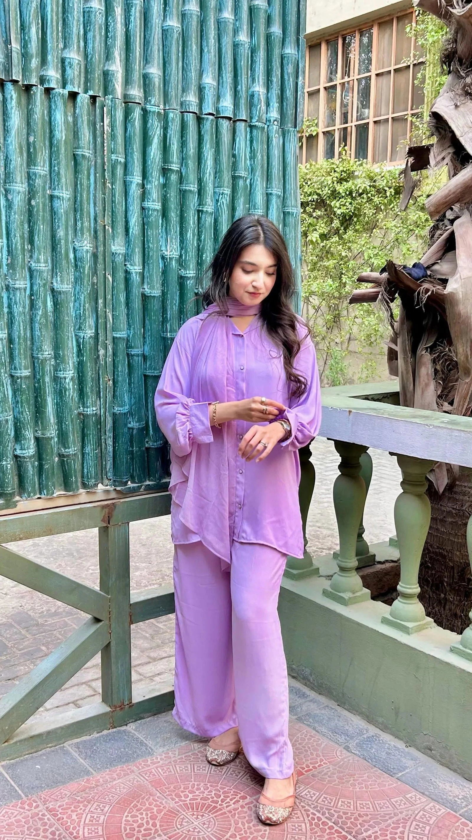Lilac Modest Cord-Set - Mataish