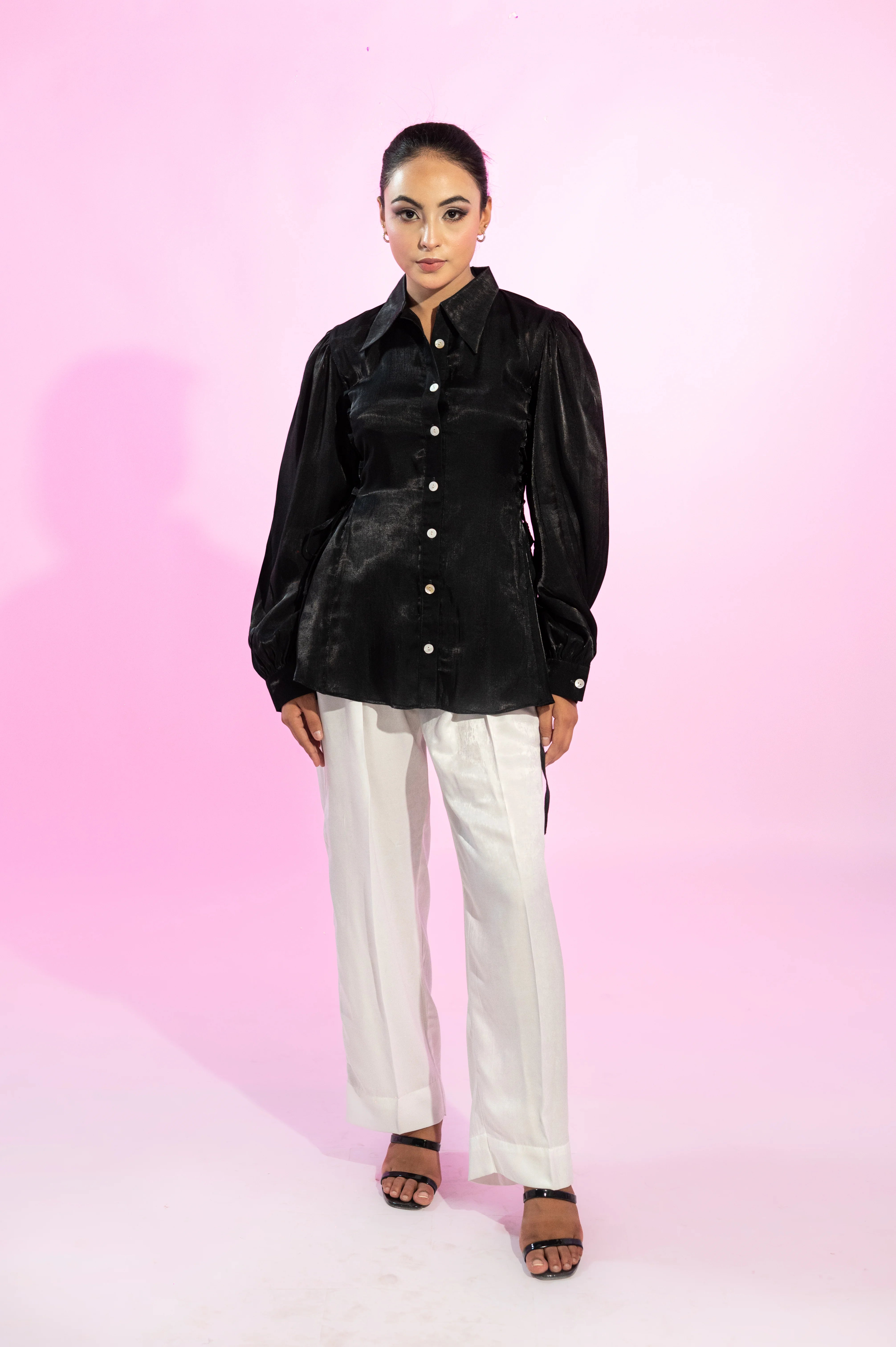 Black Western Shisha Cotton Shirt