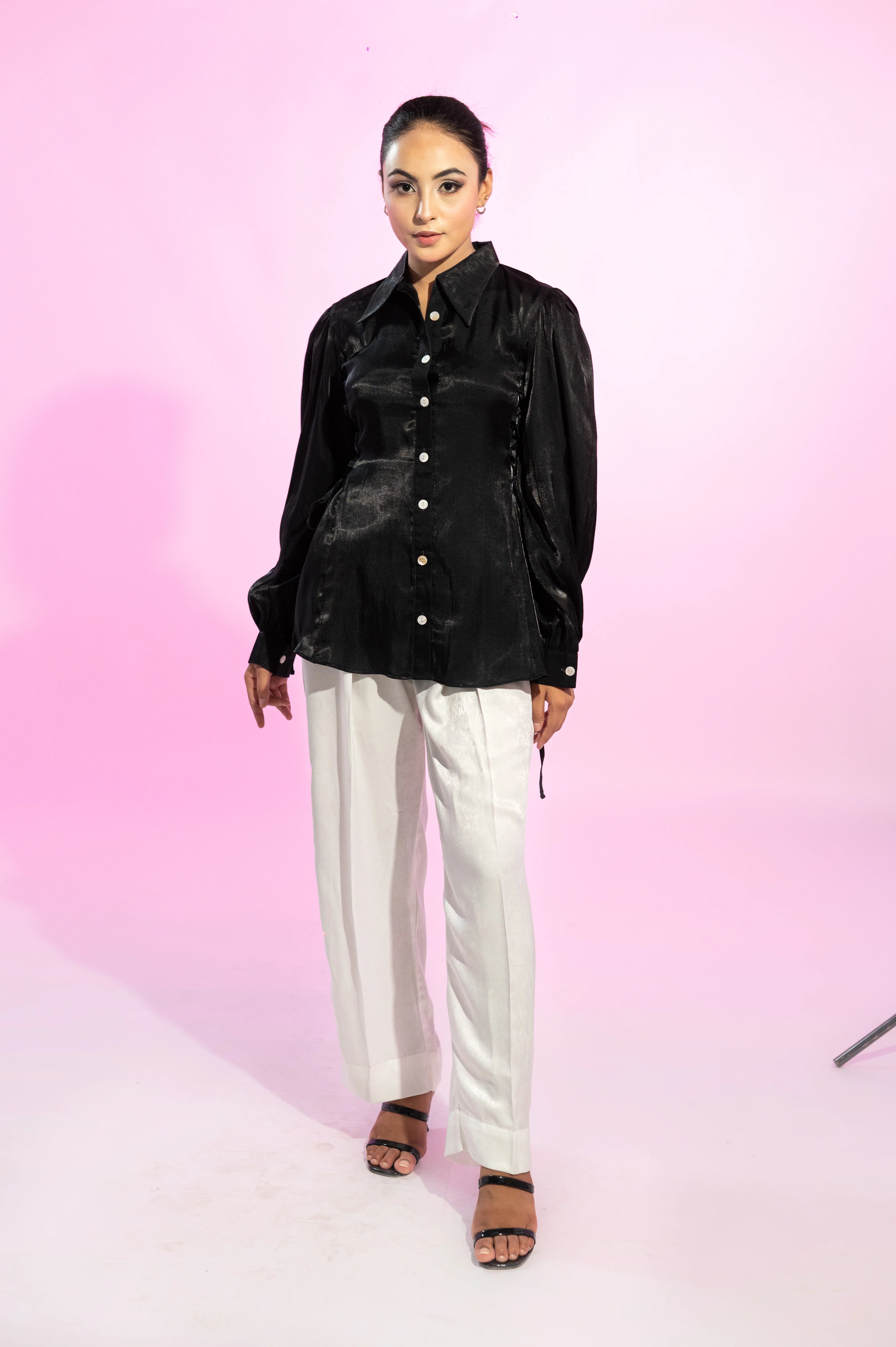 Black Western Shisha Cotton Shirt