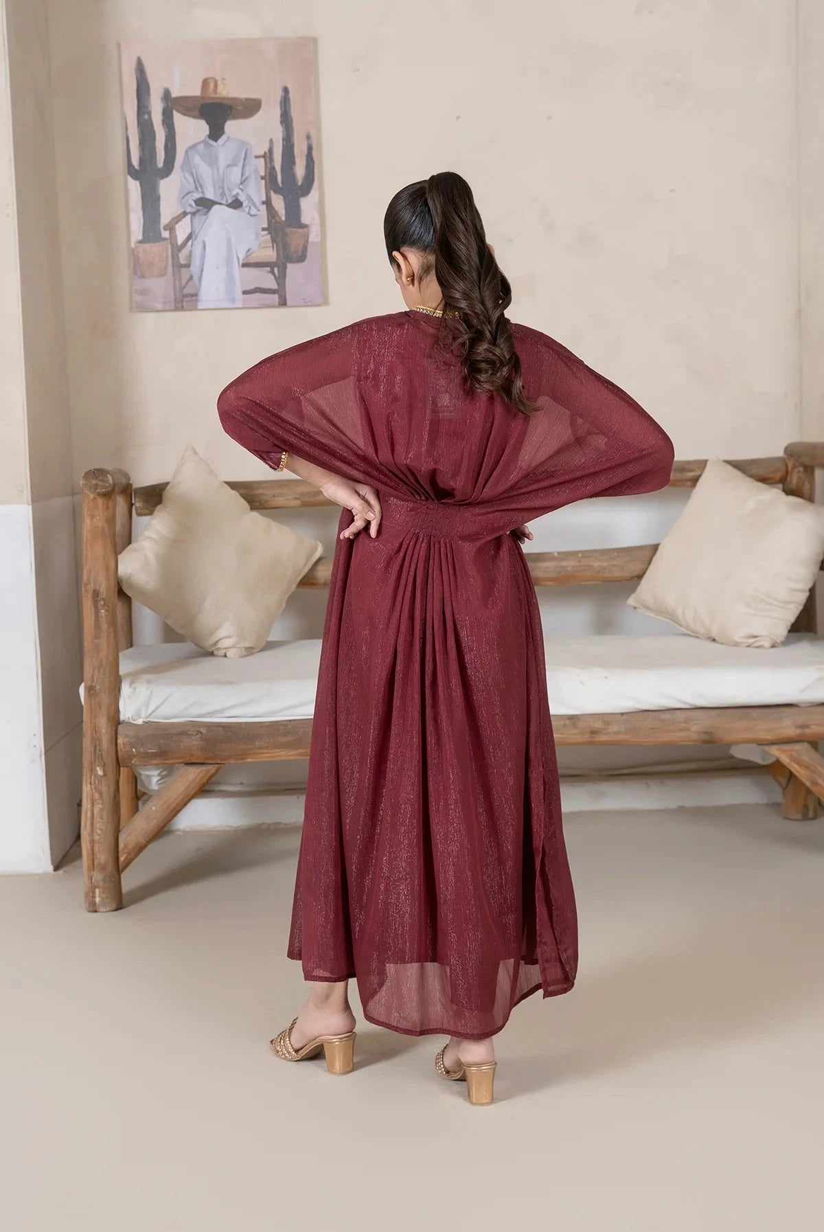 Maroon Kaftan Kids - Mataish