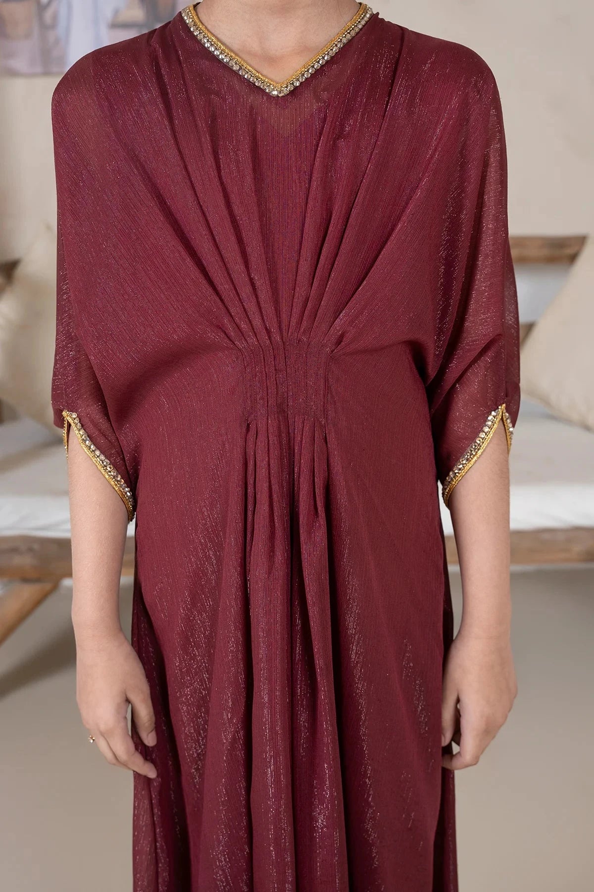 Maroon Kaftan Kids - Mataish