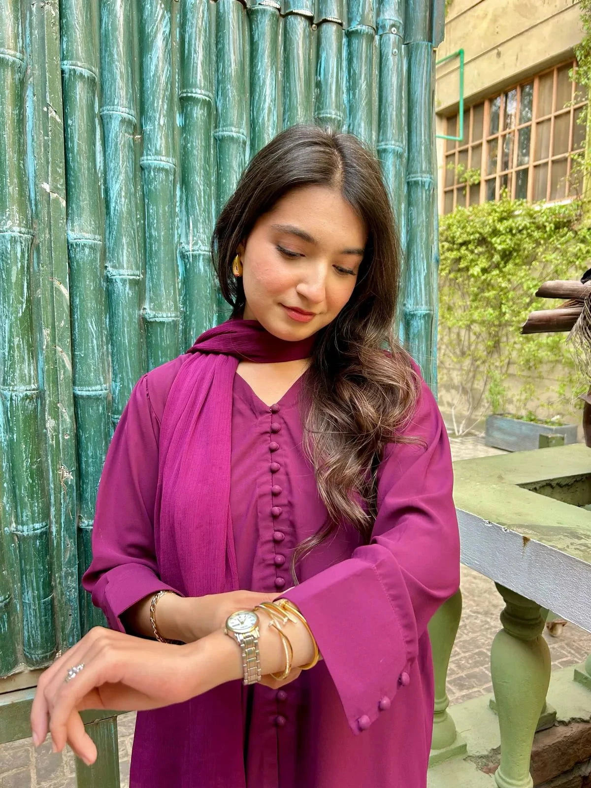 Purple Modest Cord-Set - Mataish