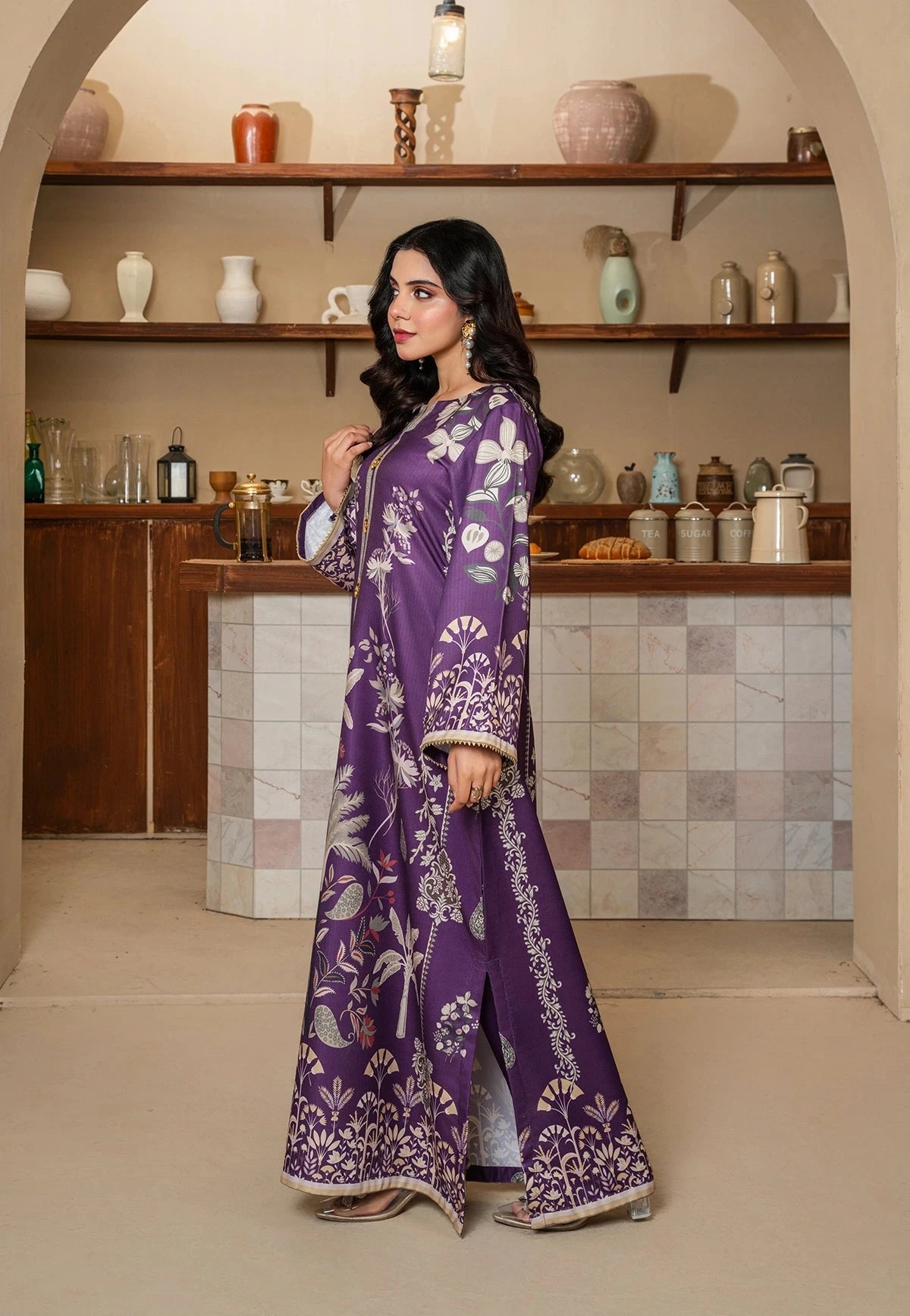 Royal Violet Long Shirt - Mataish