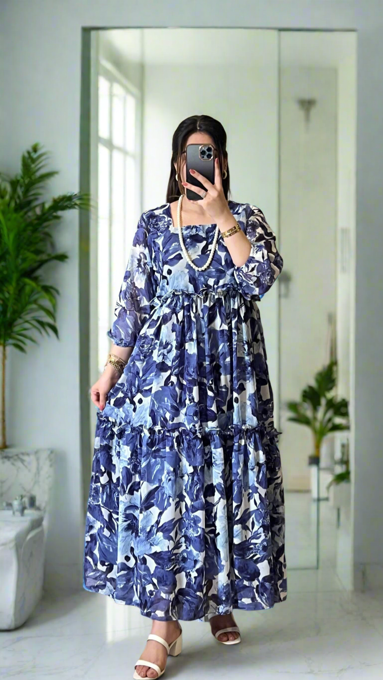 Sapphire Petal Frock - Mataish