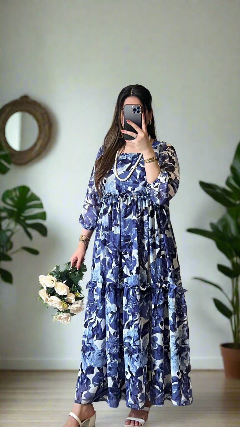 Sapphire Petal Frock - Mataish