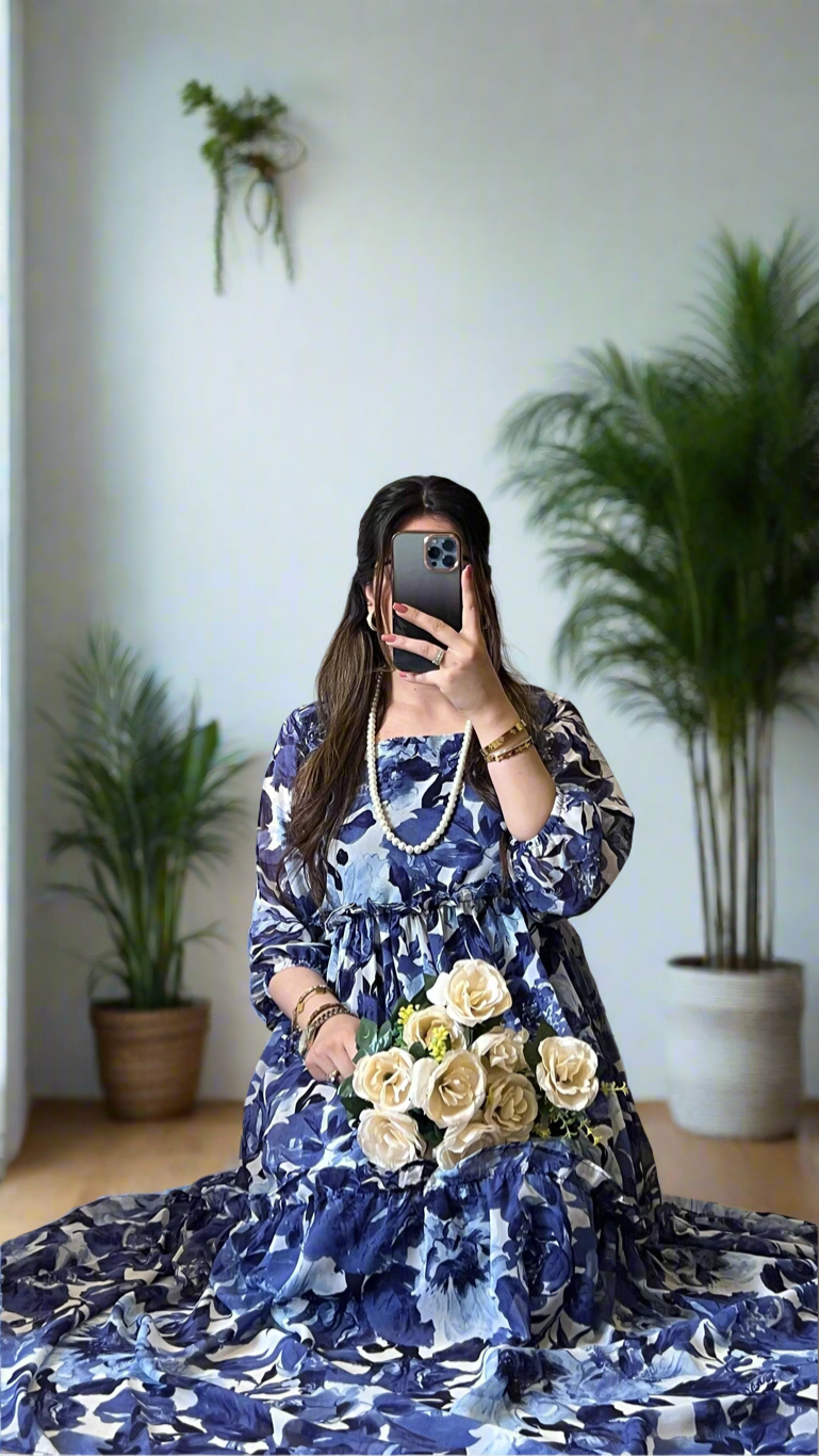 Sapphire Petal Frock - Mataish