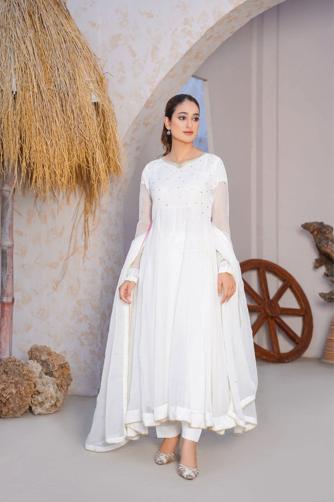 Snow White Anarkali - Mataish Couture