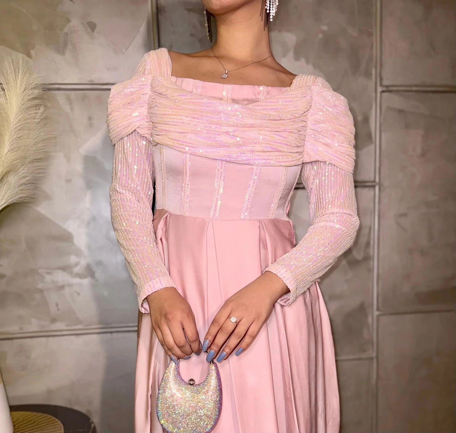 Soft Pink Gown - Mataish