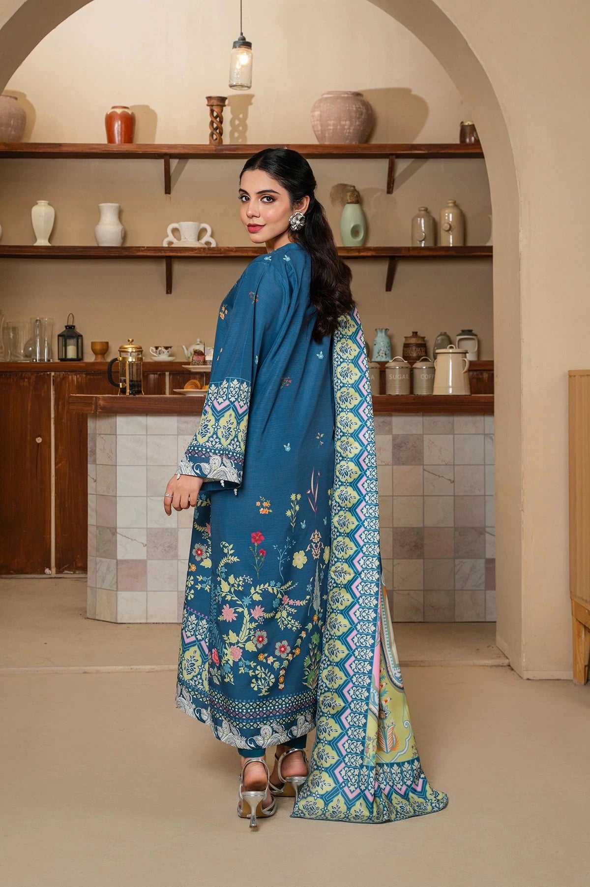 Teal Blossom Suit - Mataish