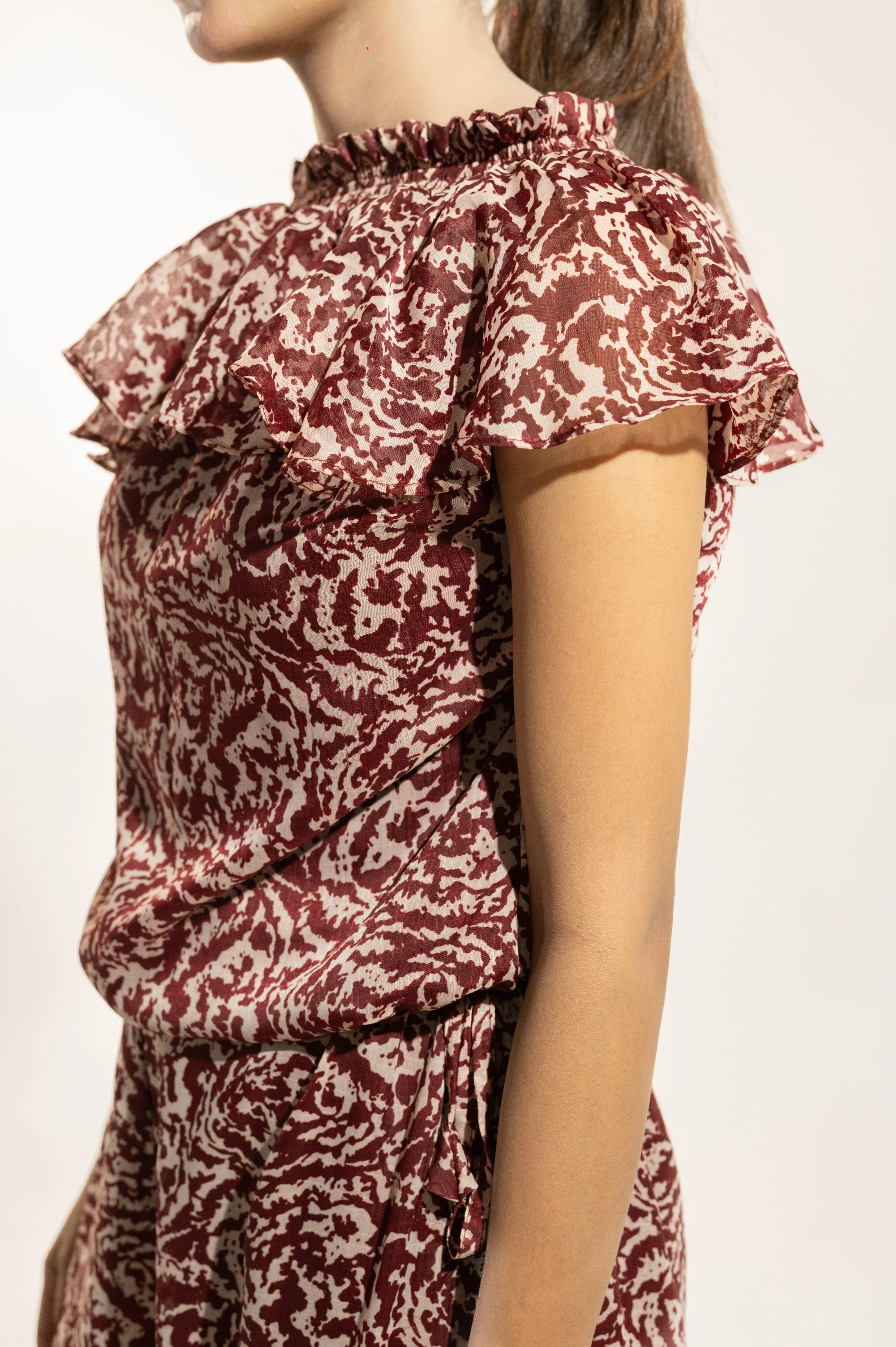 Maroon Printed Co-Ord Set