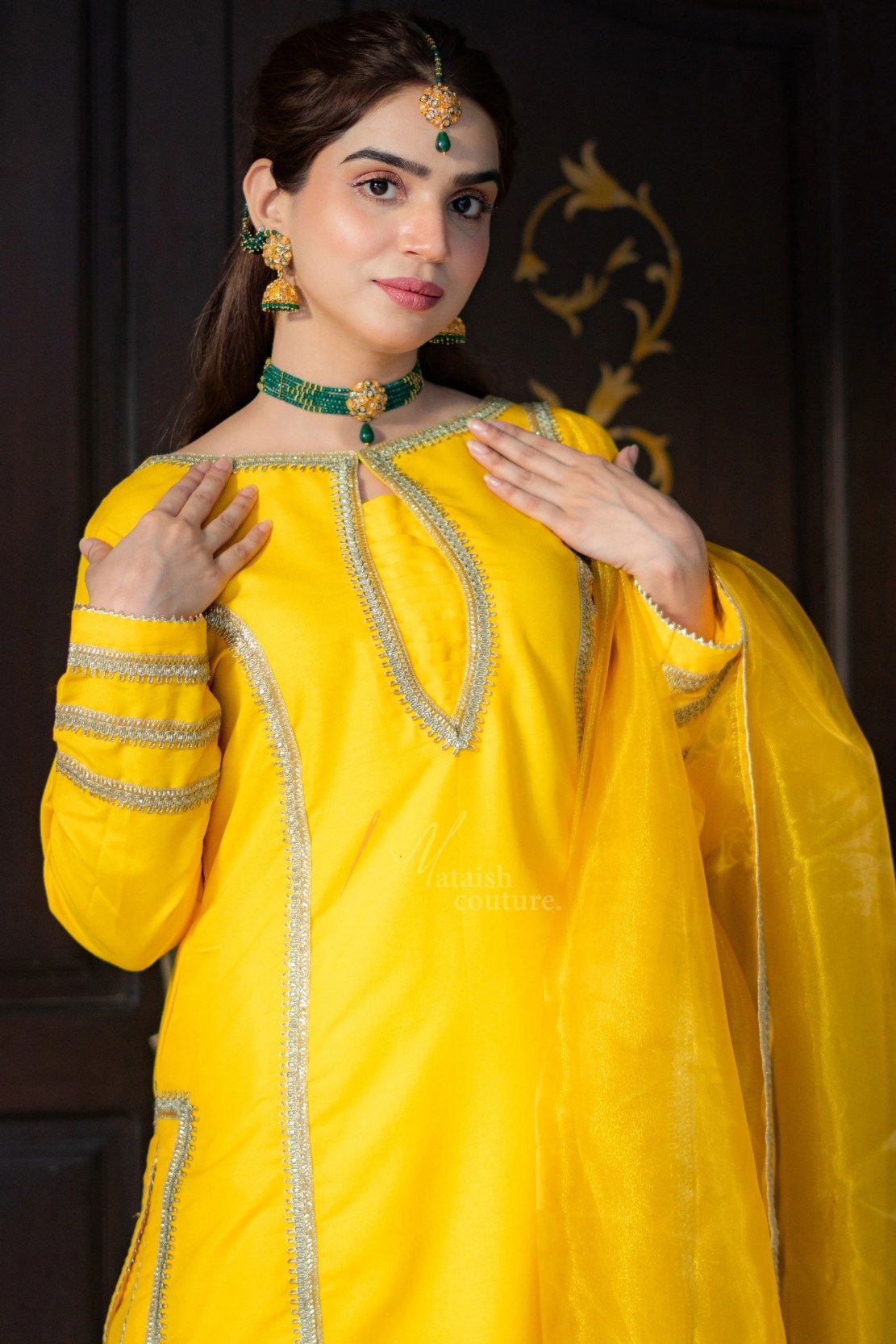 Yellow Mayoun Outfit – Mataish - Main Image